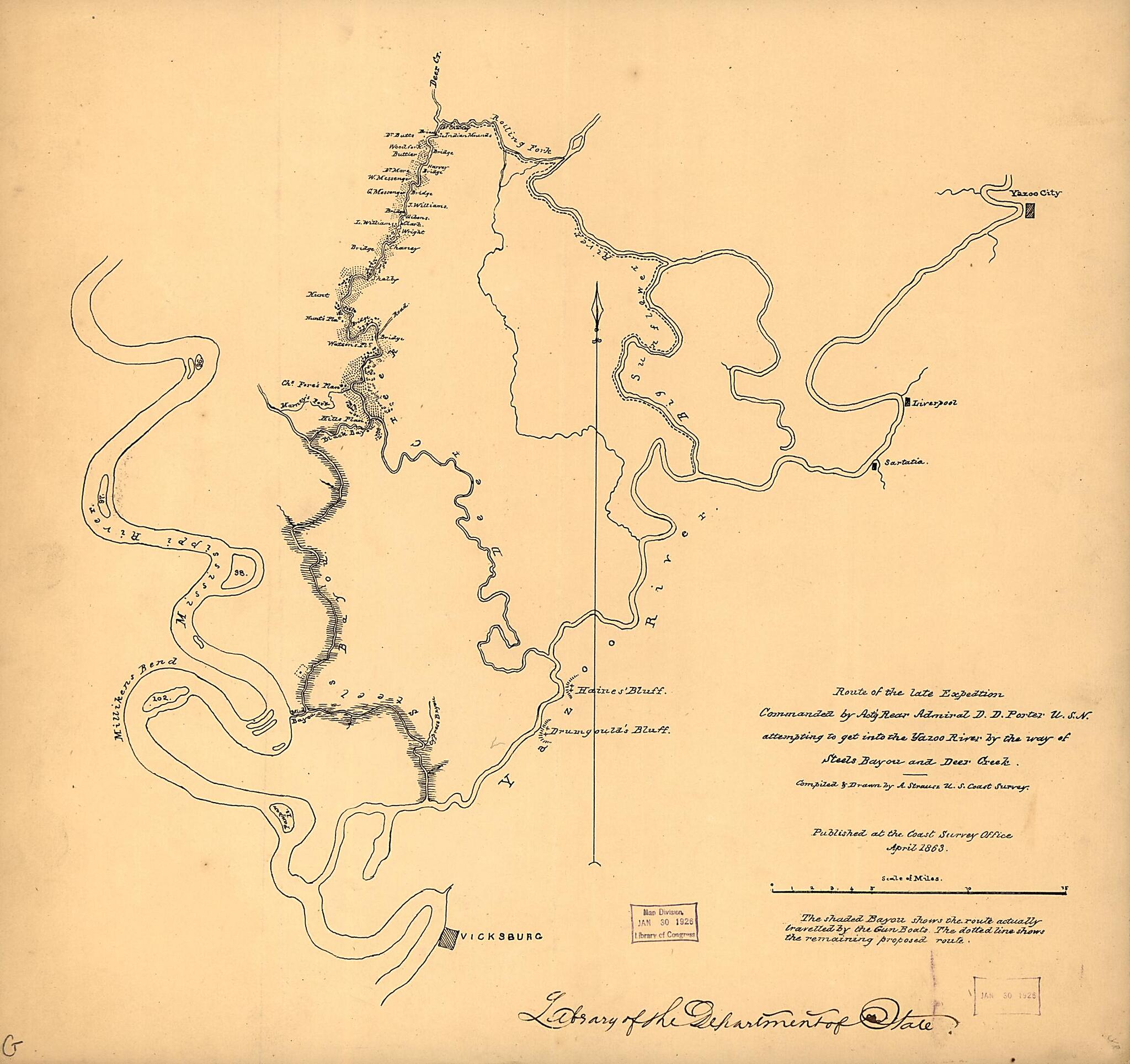 This old map of Route of the Late Expedtion sic Commanded by Act&