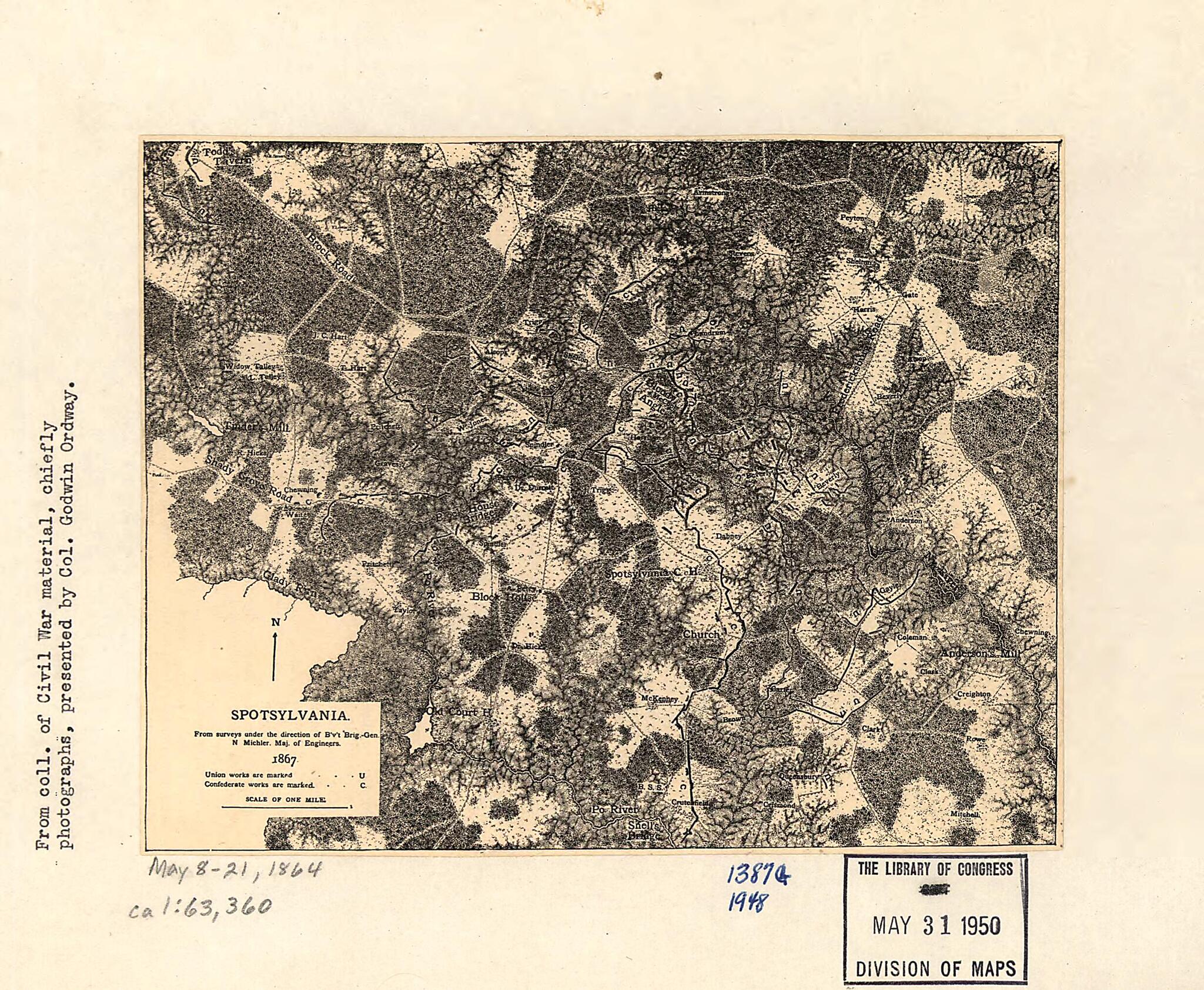 This old map of 21, 1864 from 1887 was created by N. (Nathaniel) Michler, Godwin Ordway in 1887