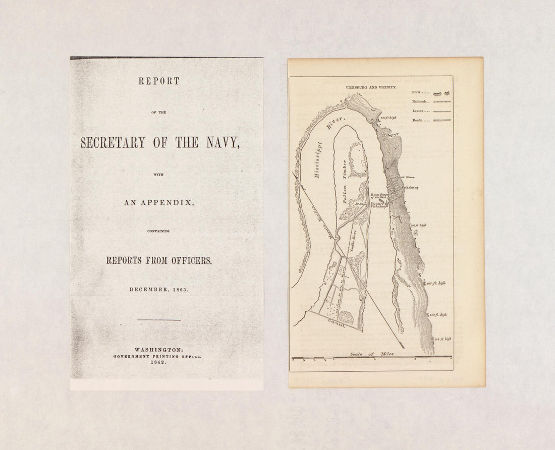 This old map of Vicksburg and Vicinity from 1863 was created by United States. Navy in 1863