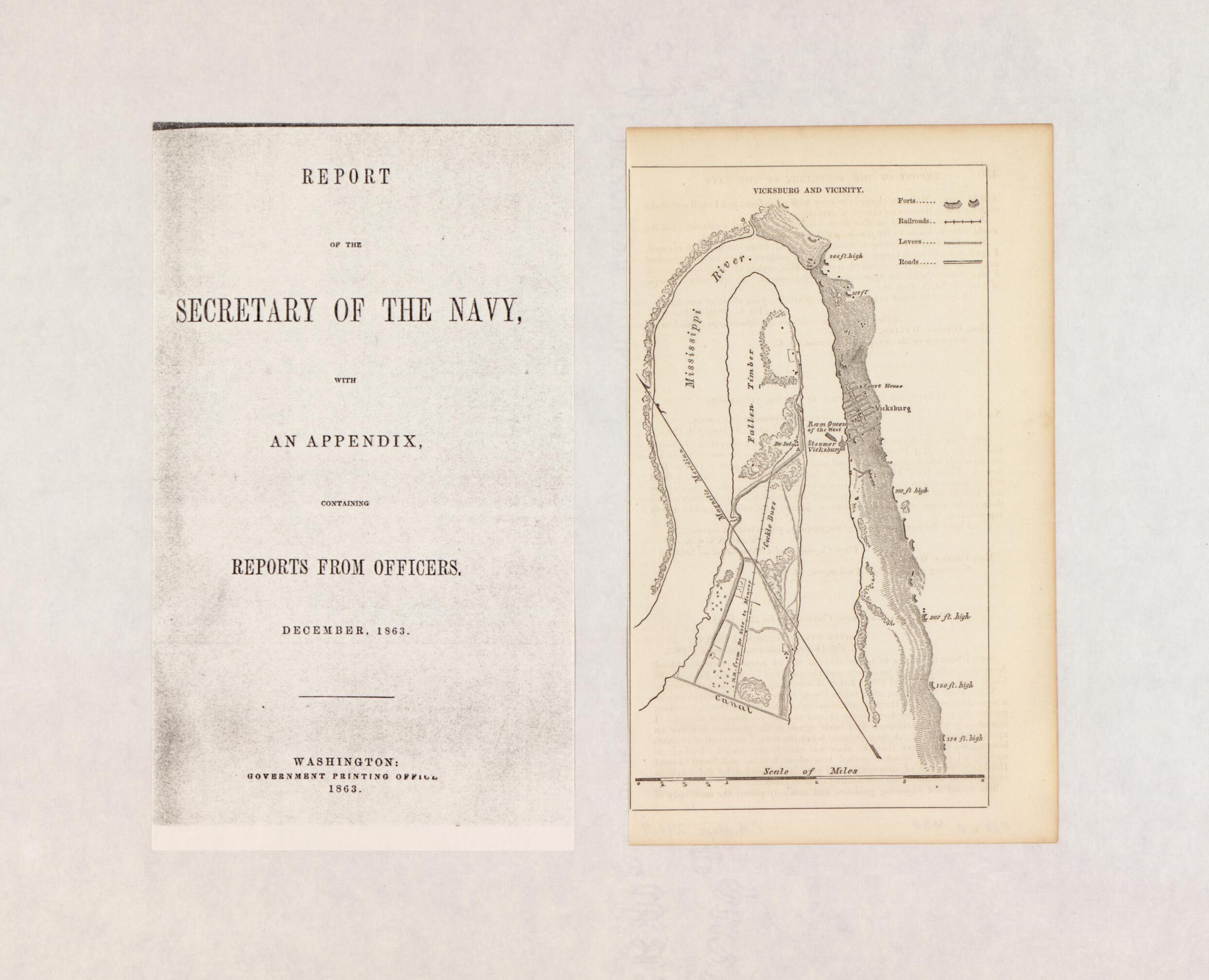 This old map of Vicksburg and Vicinity from 1863 was created by United States. Navy in 1863