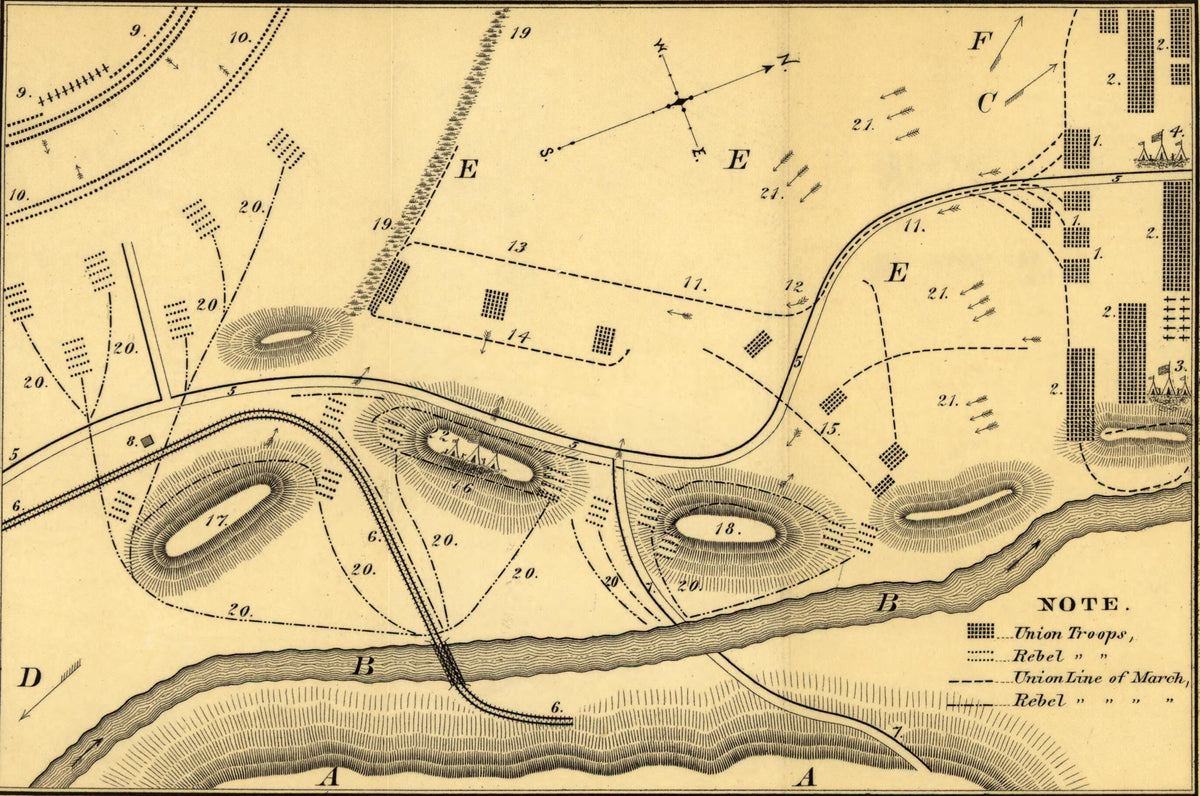 Wauhatchie, Tennessee 1882 by Relic Map Company