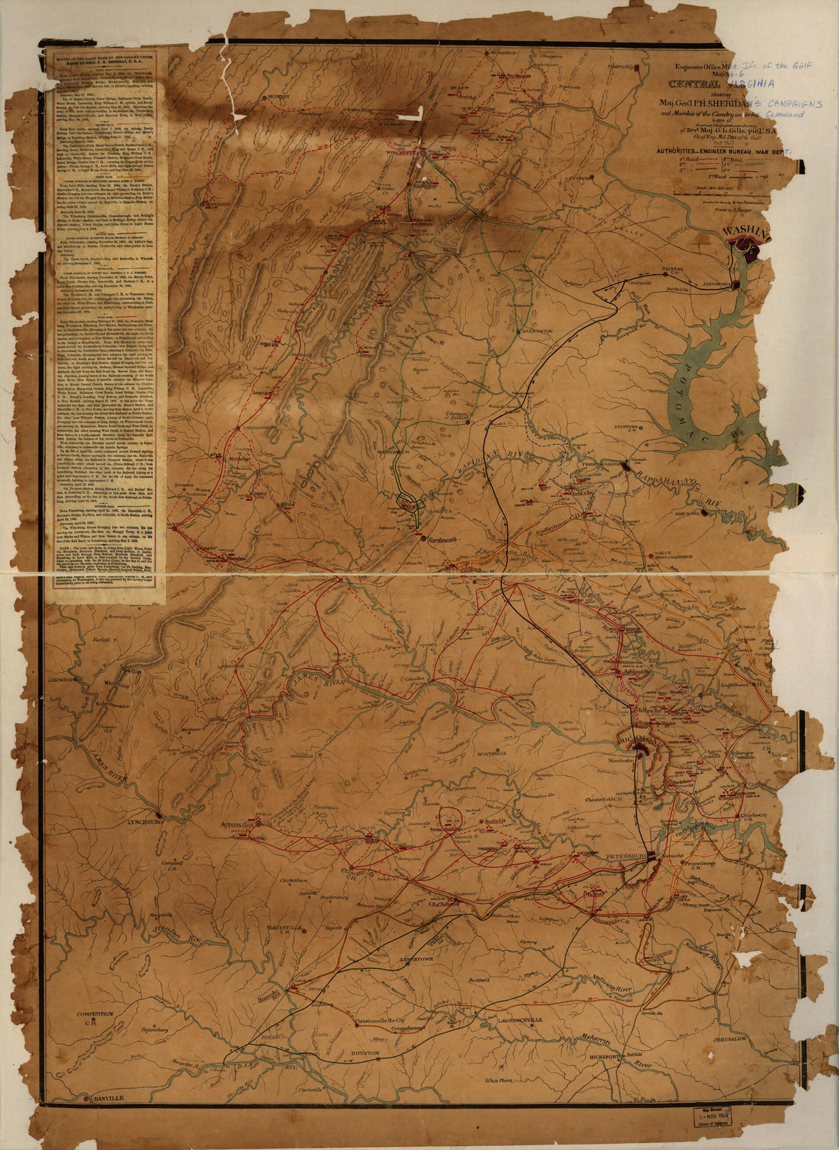 Virginia 1865 by Relic Map Company