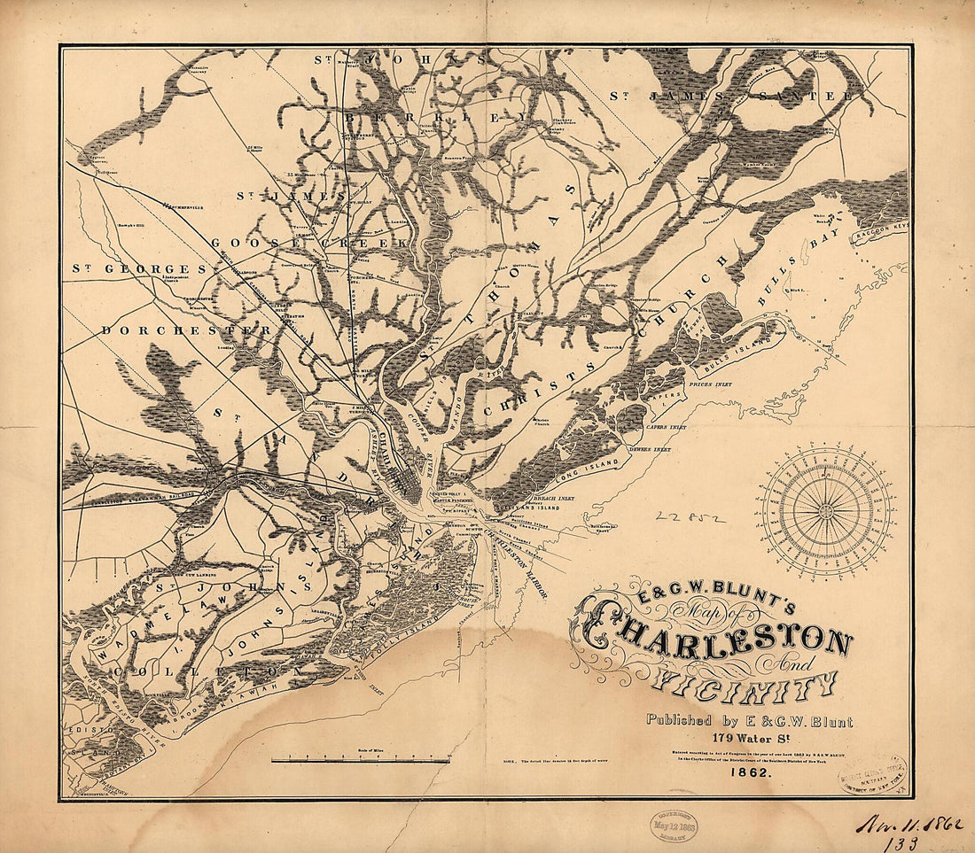 This old map of E. & G. W. Blunt&
