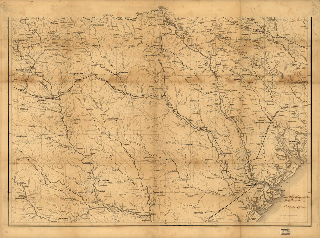 This old map of Part of South Carolina and Georgia from 1864 was created by United States. Army. Corps of Engineers in 1864