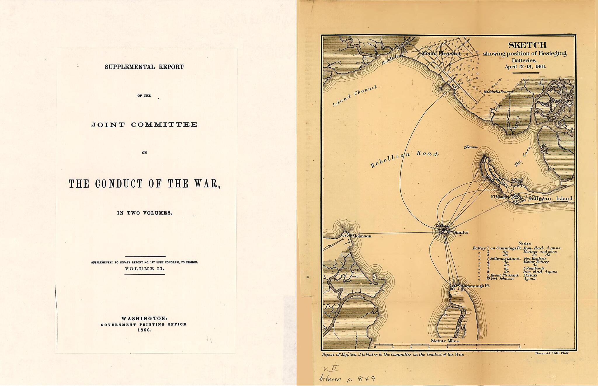 This old map of 13, from 1861 was created by John G. (John Gray) Foster in 1861