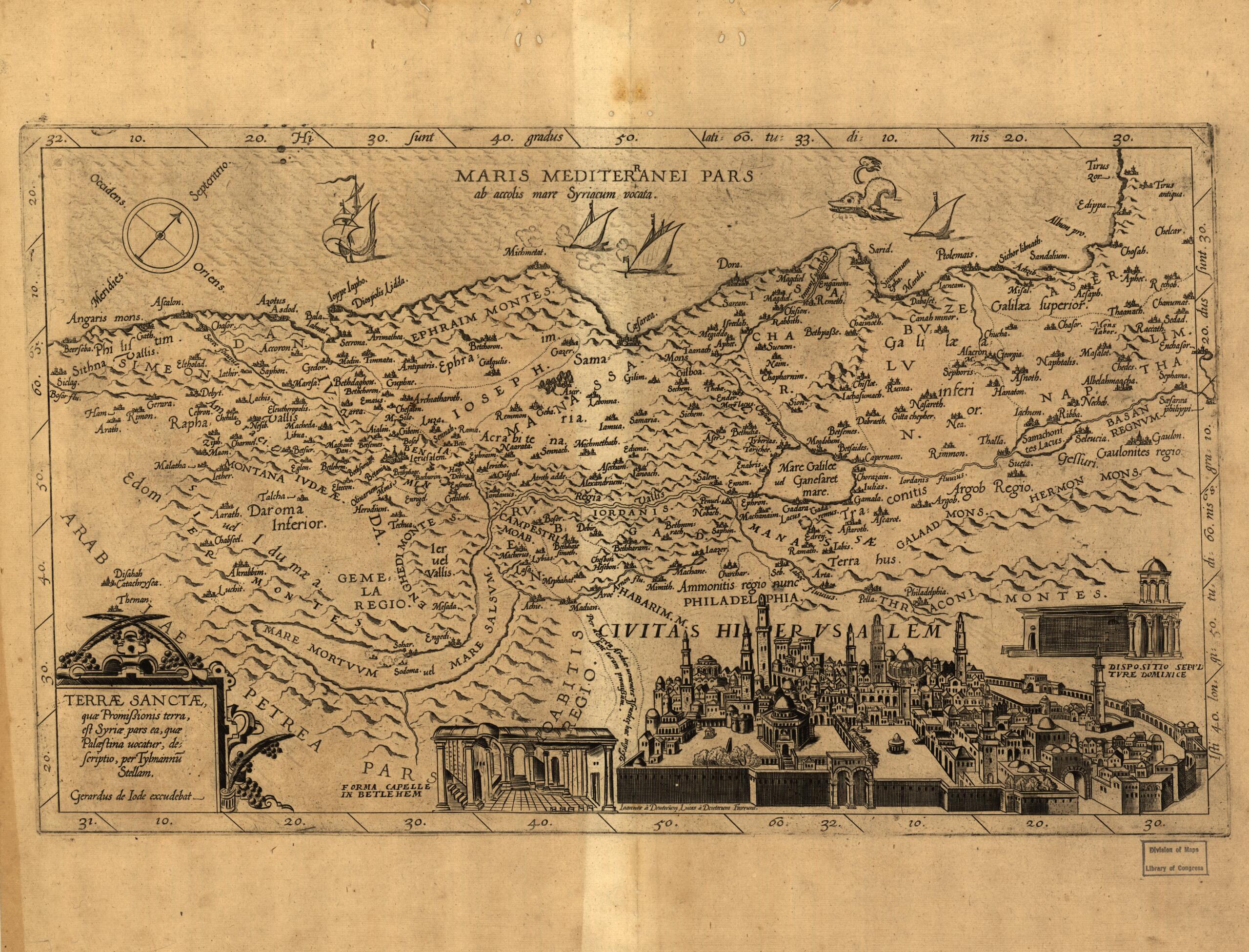 Terrae Sanctae, Qua Promissionis Terra, Est Syriae Pars Ea, Quae Palaestina Uocatur 1600 by Relic Map Company