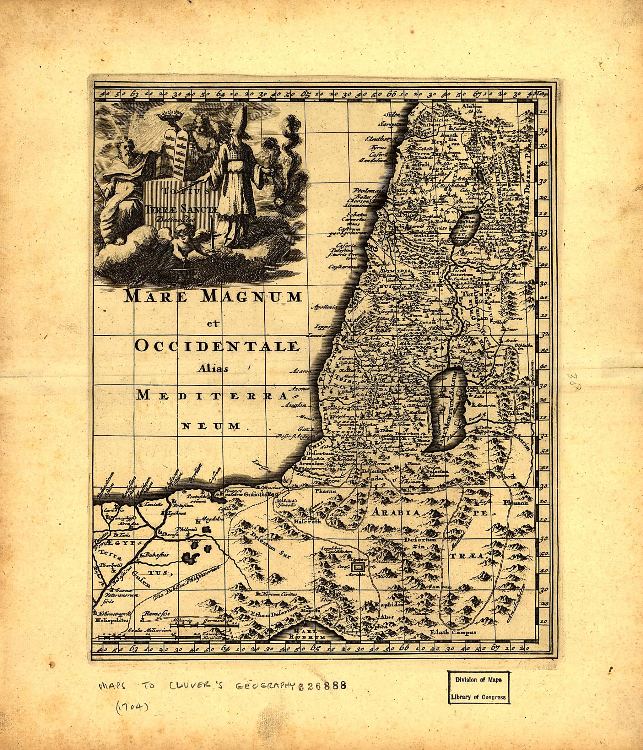 Totius Terræ Sanctæ Delineatio 1704 by Relic Map Company