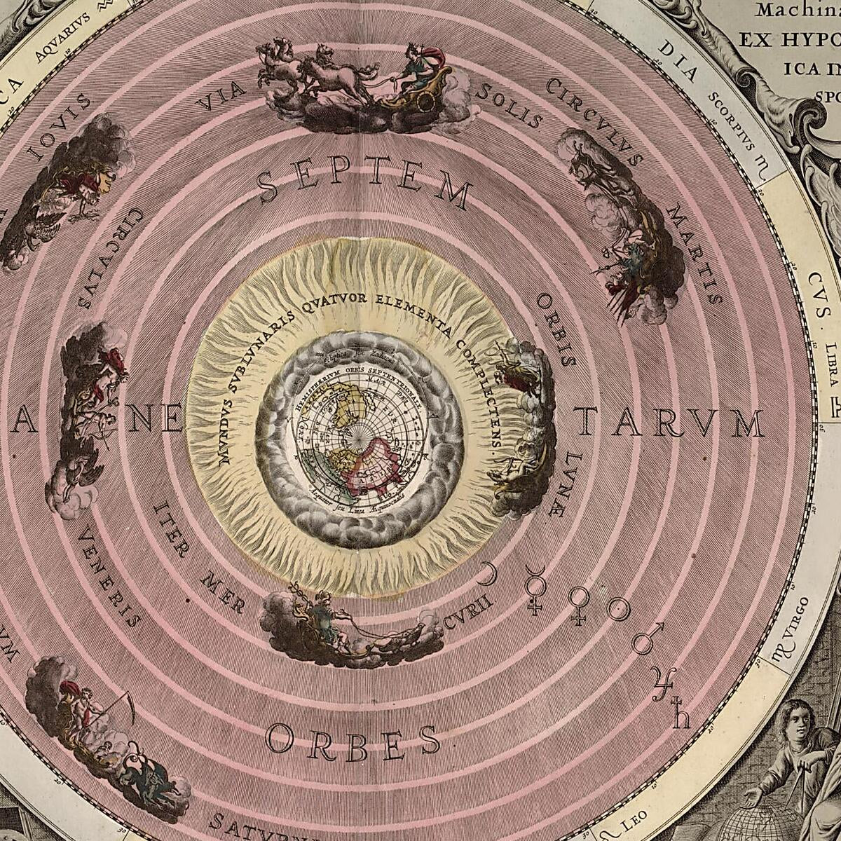 This old map of 1. Planisphaerium Ptolemaicum, Sive Machina Orbium from Atlas Universalis Et Novus from 1708 was created by G. (Gerard) Valck in 1708