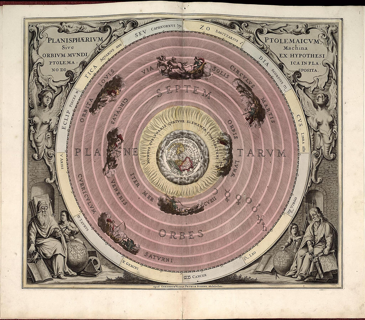 1. Planisphaerium Ptolemaicum, Sive Machina Orbium from Atlas Universalis Et Novus 1708 by Relic Map Company