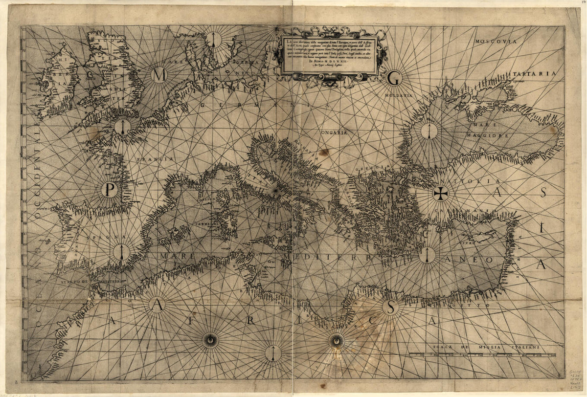 Europe, 1572 from Geografia Tavole Moderne Di Geografia. 1575 by Relic Map Company