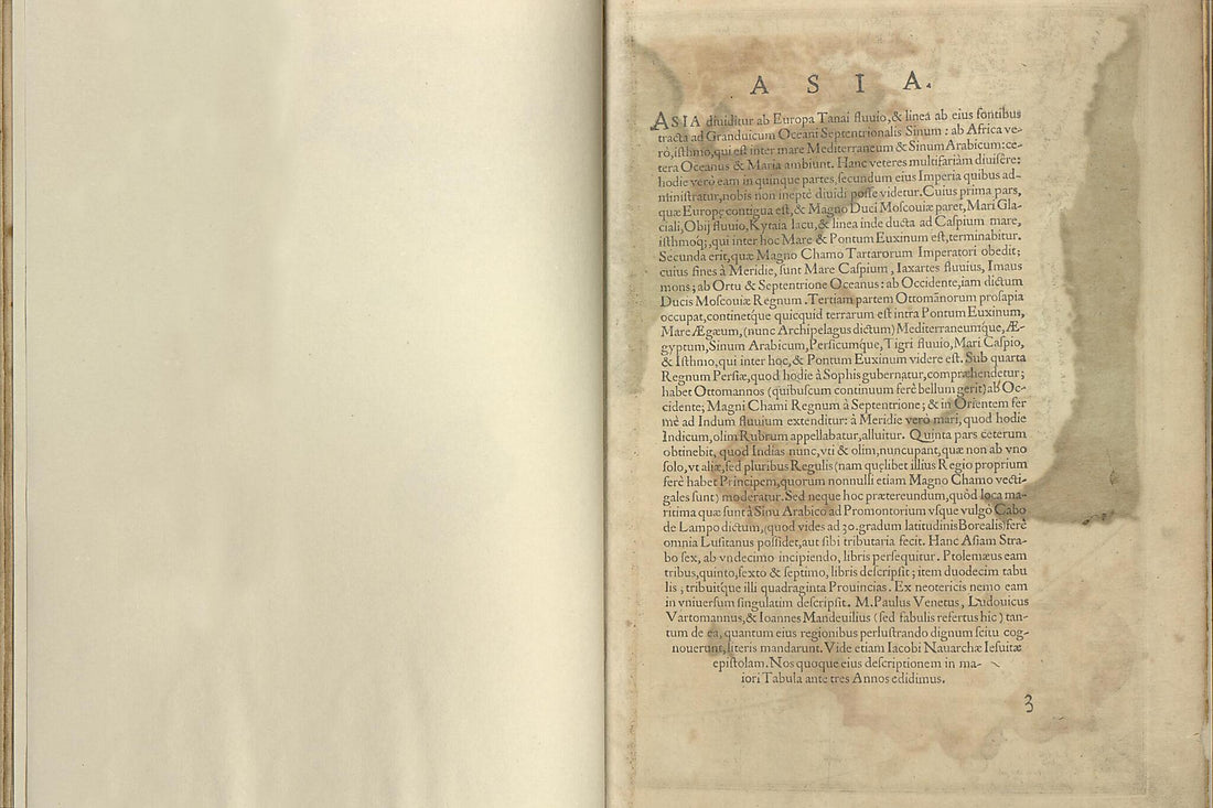 This old map of Asia from Theatrum Orbis Terrarum from 1570 was created by Abraham Ortelius in 1570