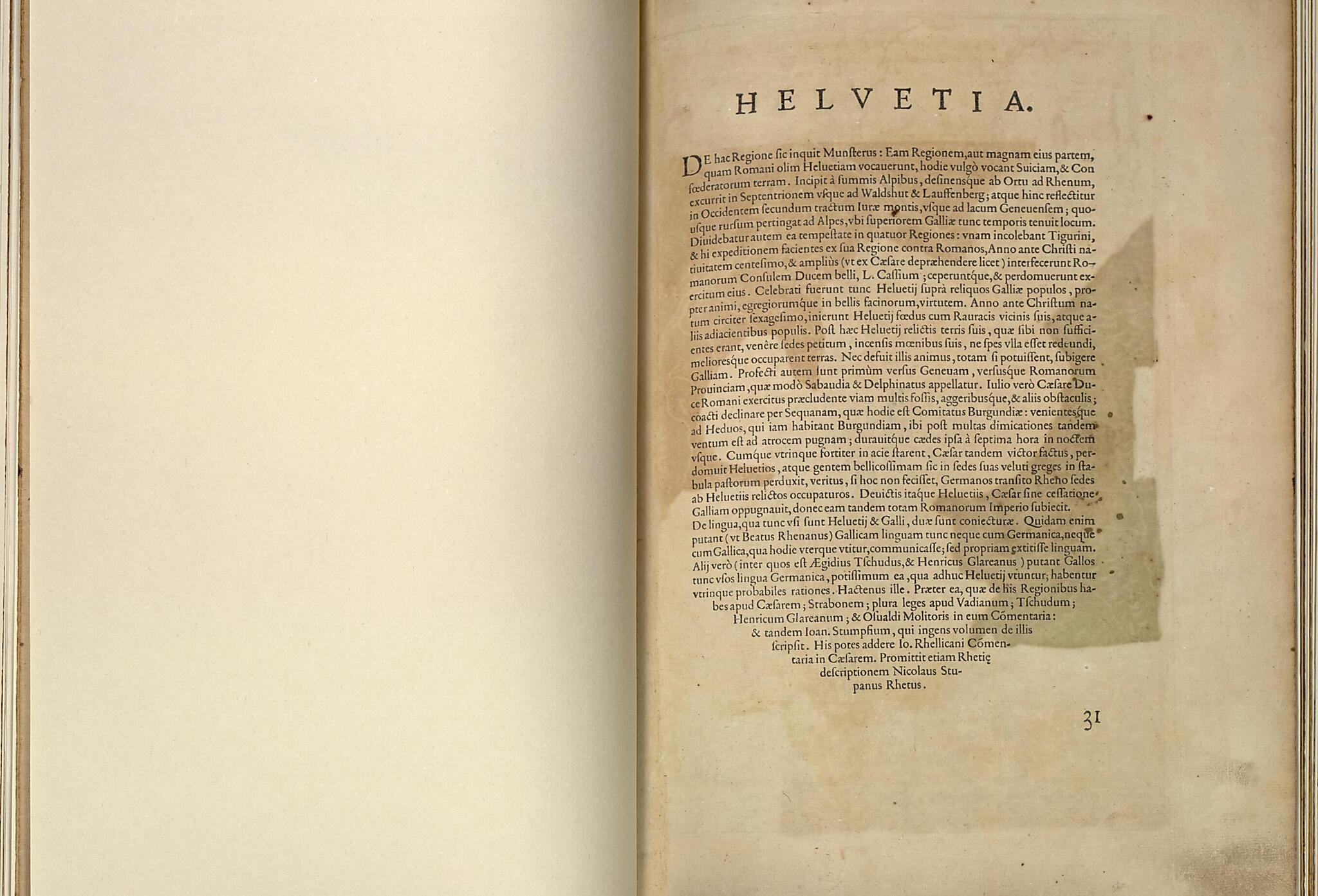 This old map of Helvetia from Theatrum Orbis Terrarum from 1570 was created by Abraham Ortelius in 1570