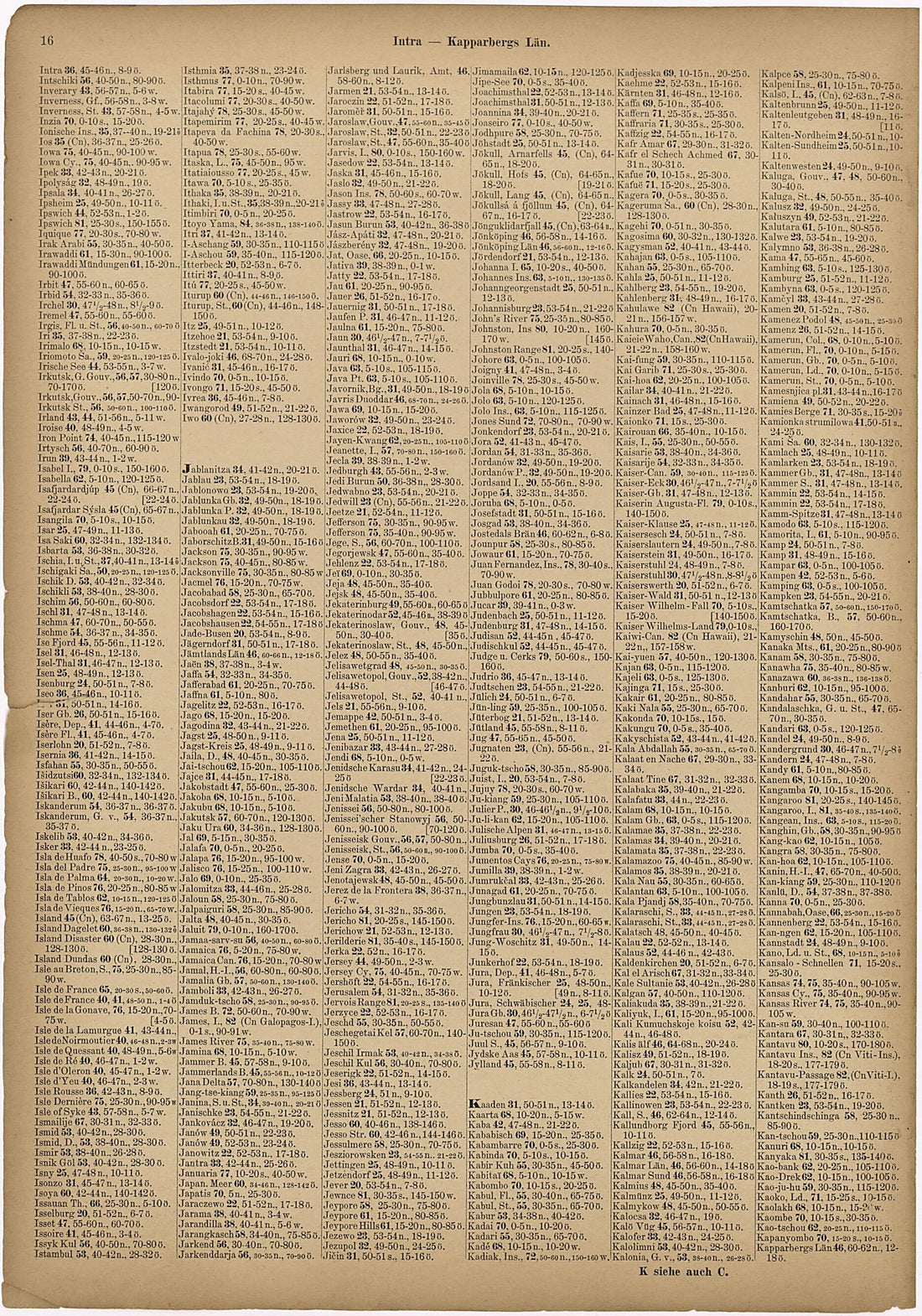 This old map of Intra - Kapparbergs Lan from Neuer Grosser Hand-Atlas from 1894 was created by Verlag Von R. Grossmann in 1894