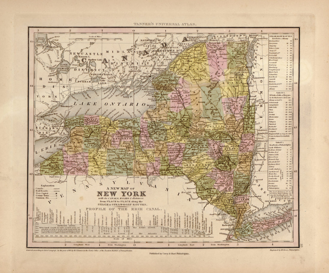 This hand drawn map of New York from Tanner&