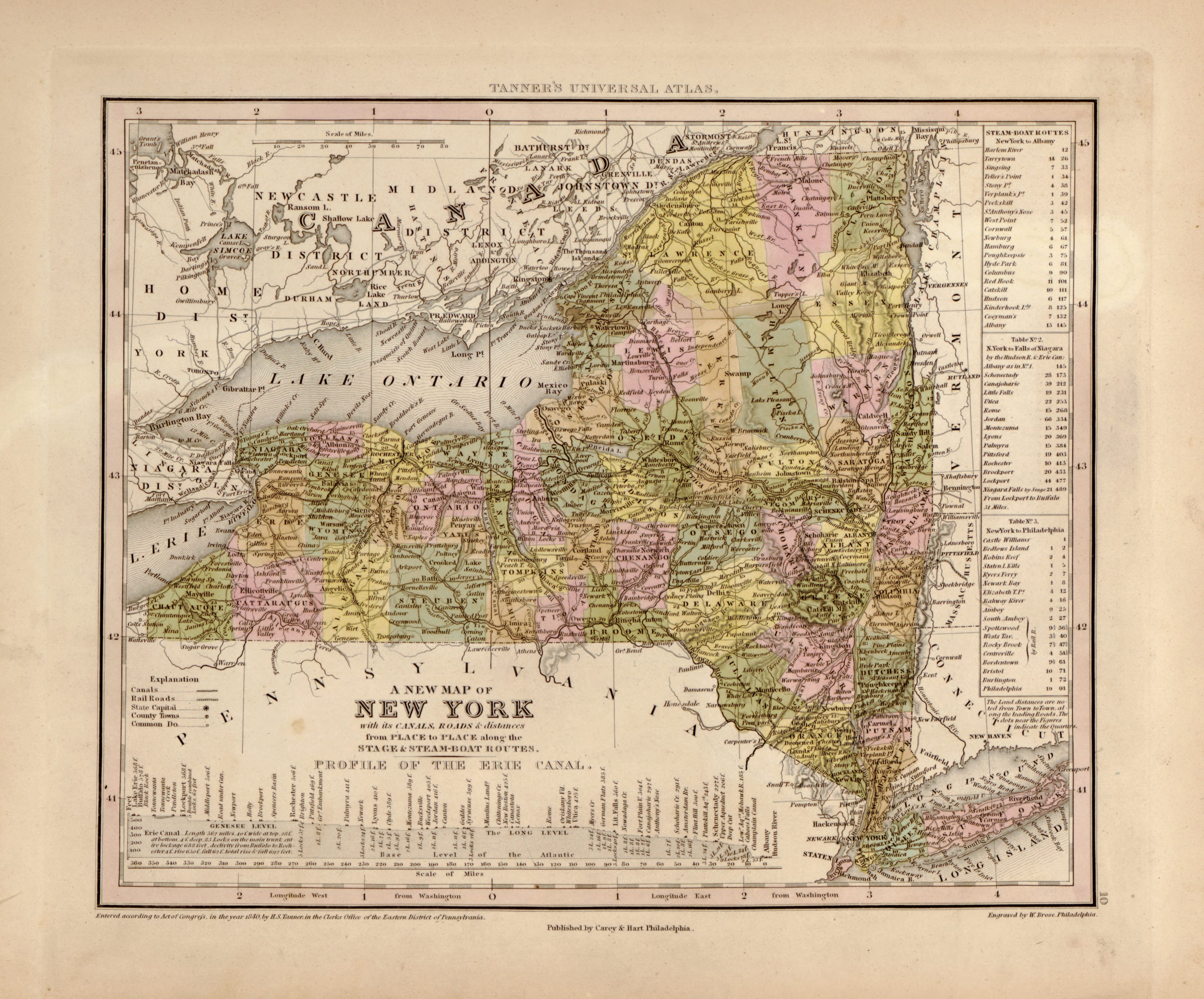 This hand drawn map of New York from Tanner&