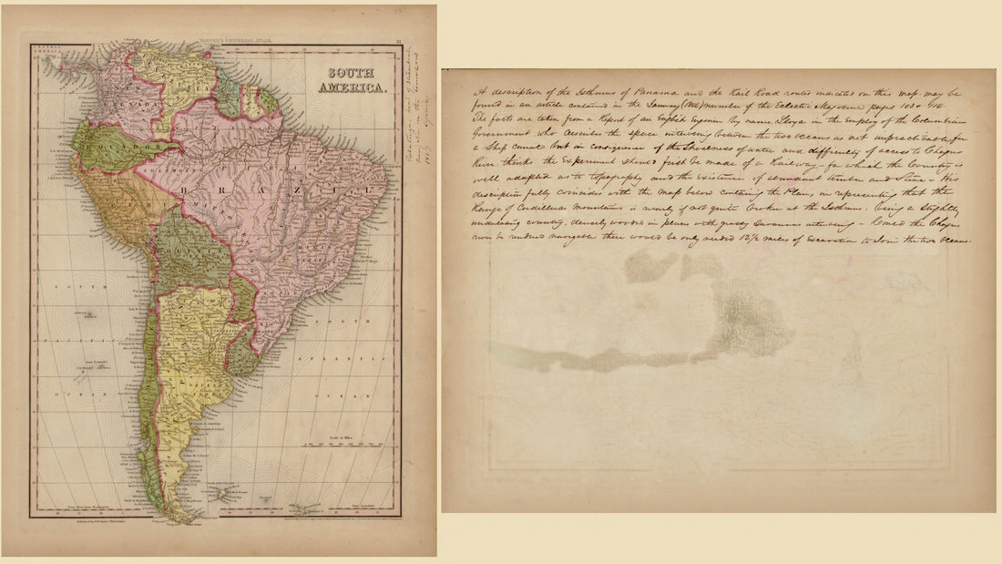 This hand drawn map of South America from Tanner&