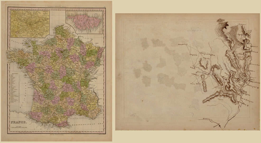 This hand drawn map of France from Tanner&