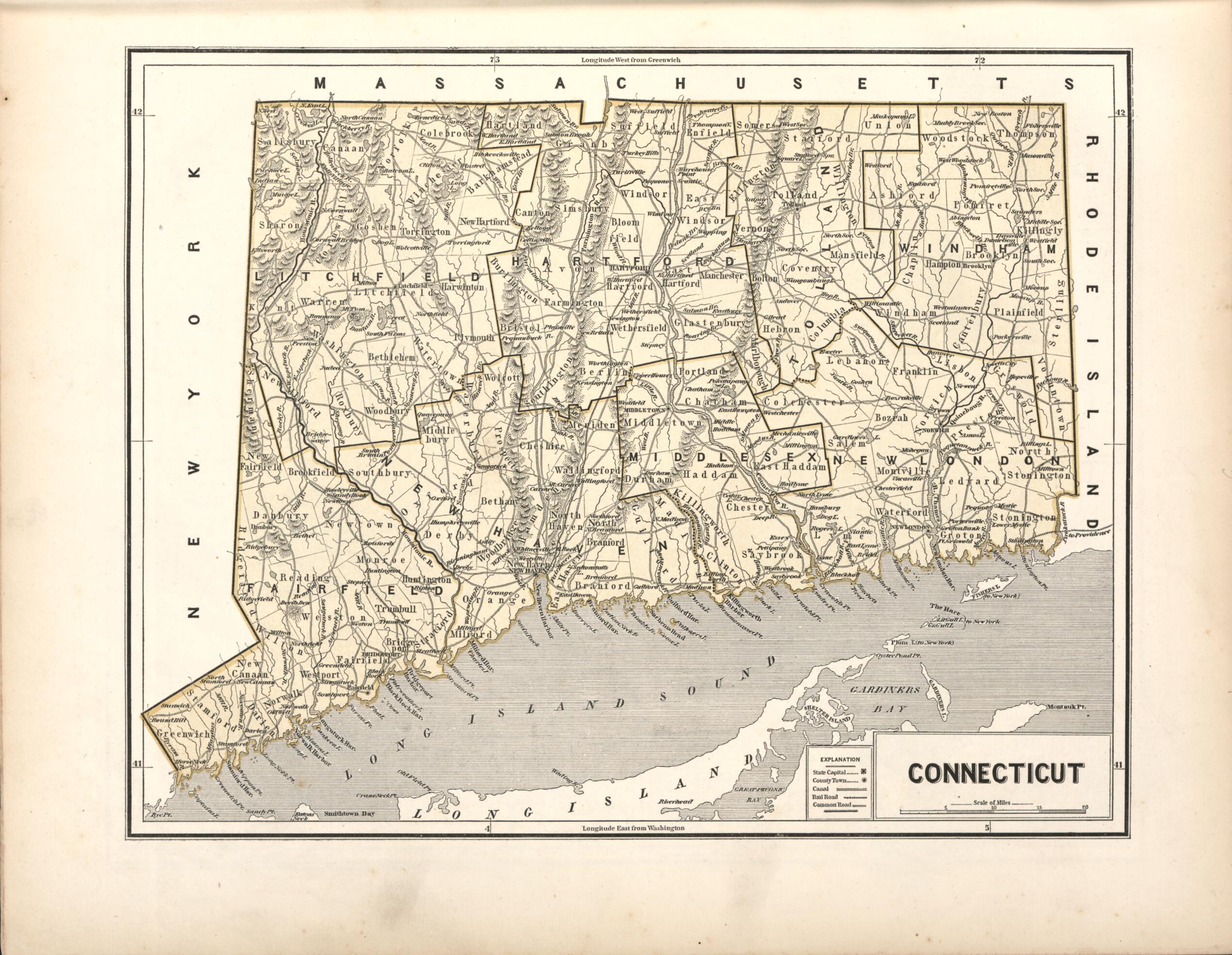 This old map of Connecticut from Morse&