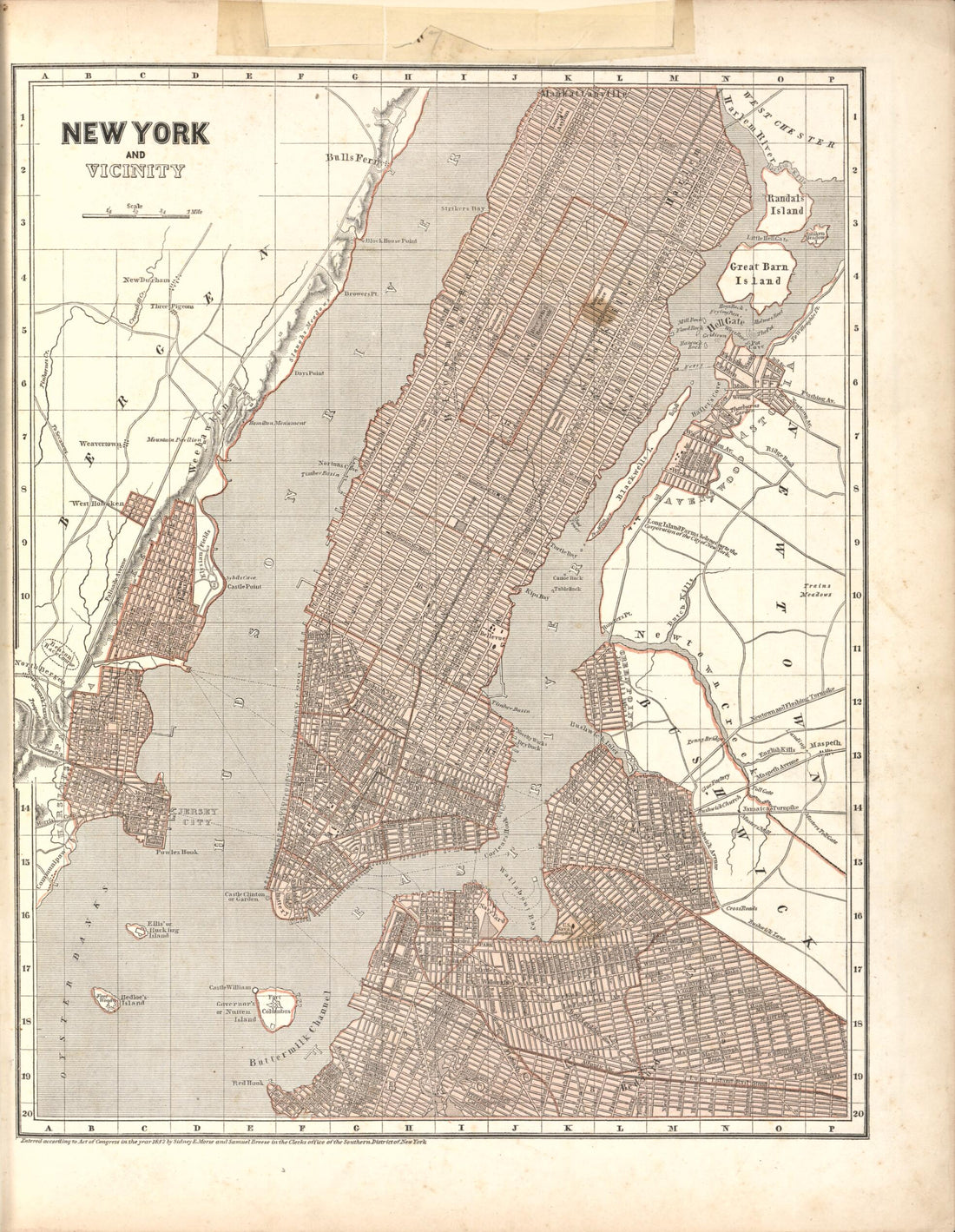 This old map of New York & Vicinity from Morse&