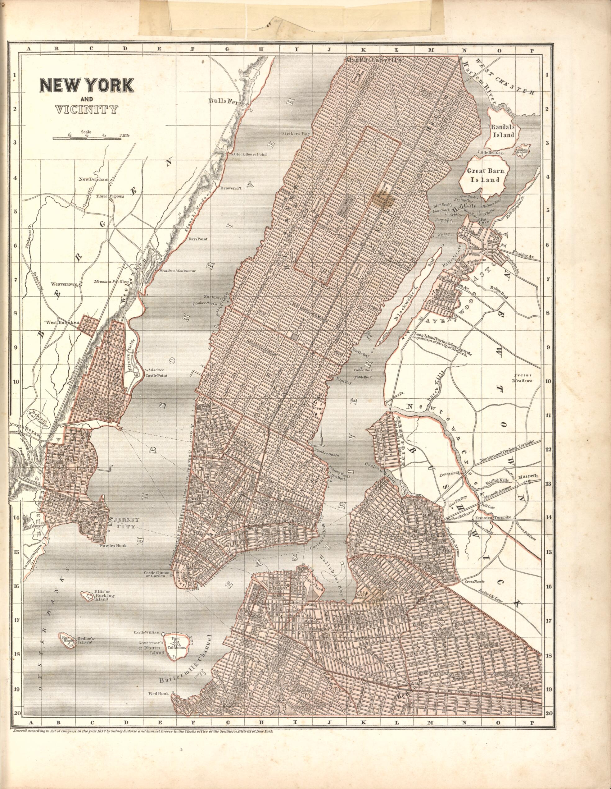 This old map of New York & Vicinity from Morse&