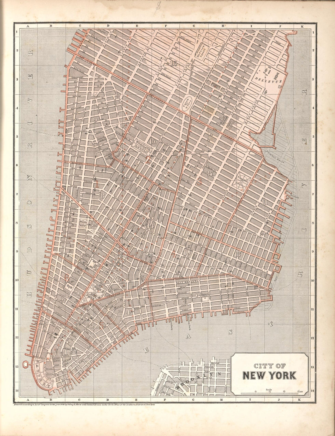 This old map of City of New York from Morse&
