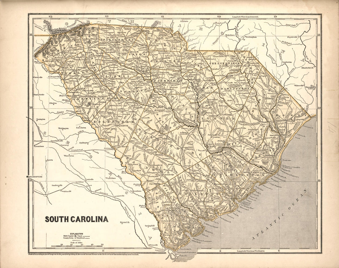 This old map of South Carolina from Morse&