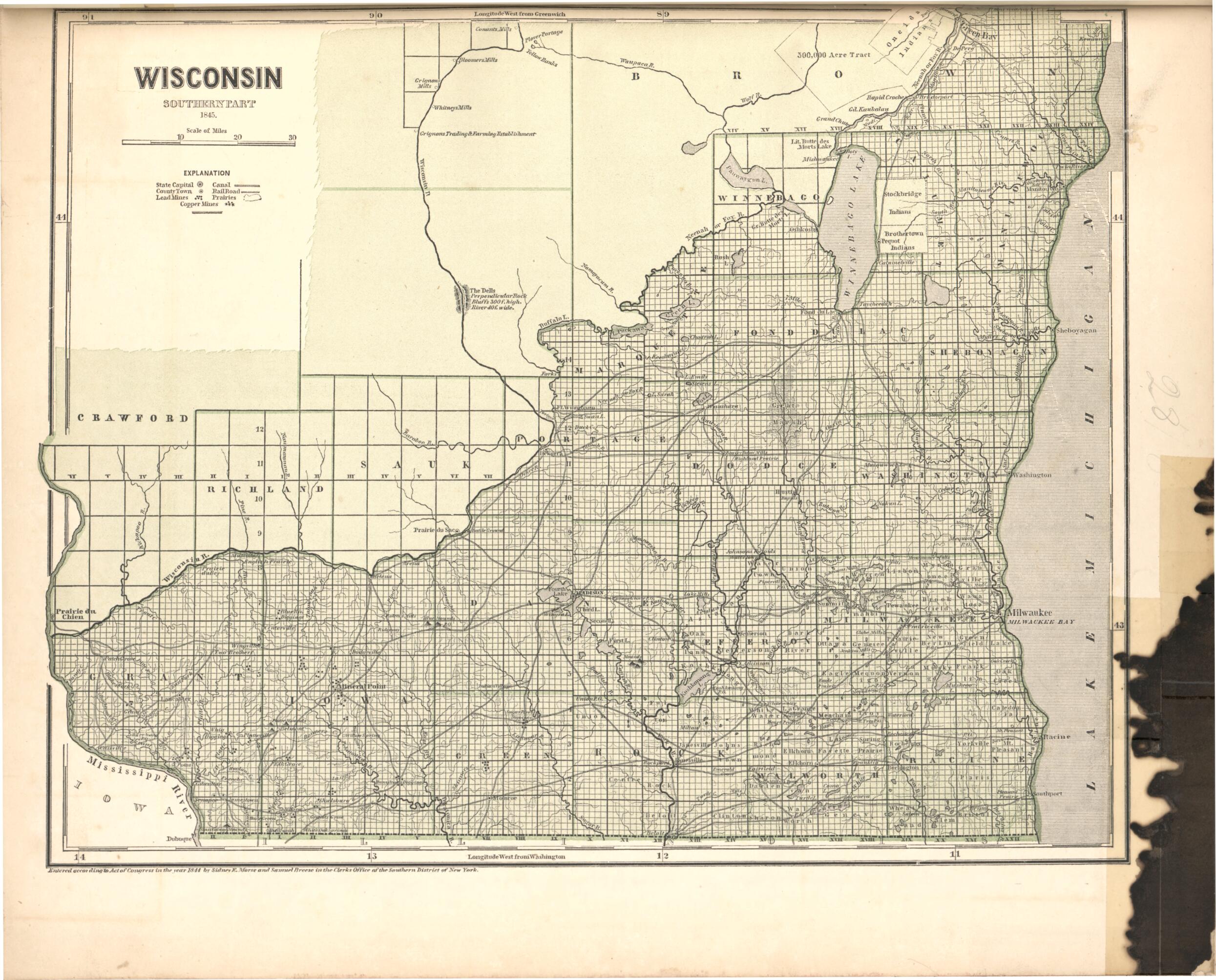 This old map of Wisconsin from Morse&