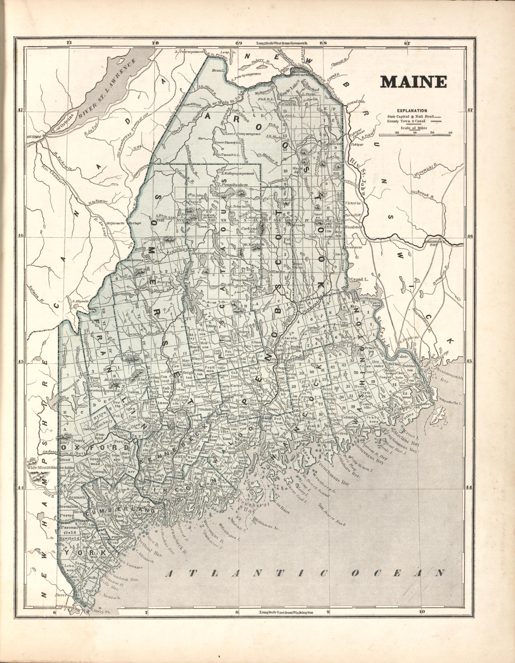 This old map of Maine from Morse&