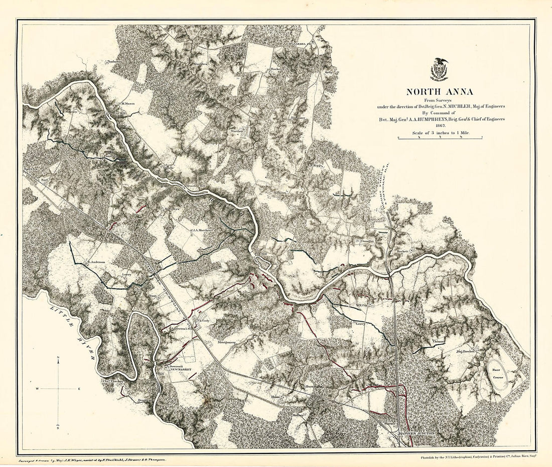 This old map of North Anna from Military Maps Illustrating the Operations of the Armies of the Potomac & James, May 4th 1864 to April 9th 1865. from 1869 was created by United States. Army. Corps of Engineers in 1869