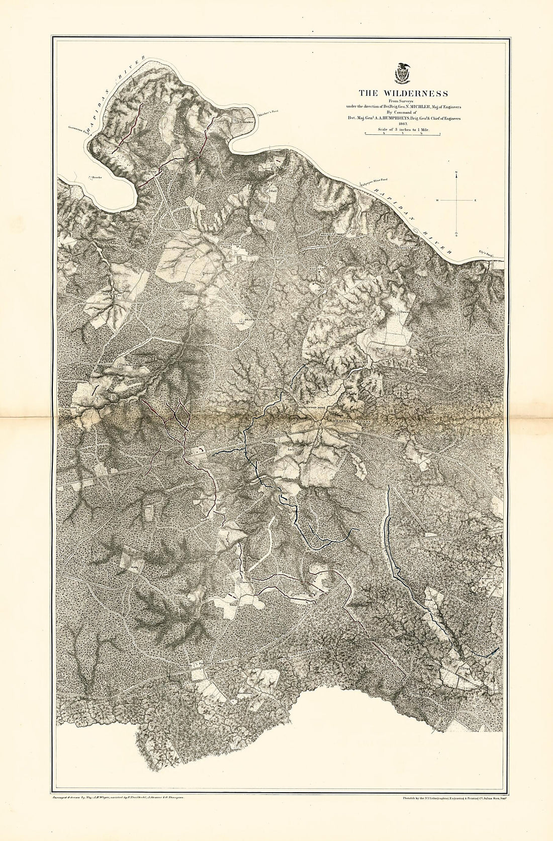 This old map of The Wilderness from Military Maps Illustrating the Operations of the Armies of the Potomac & James, May 4th 1864 to April 9th 1865. from 1869 was created by United States. Army. Corps of Engineers in 1869