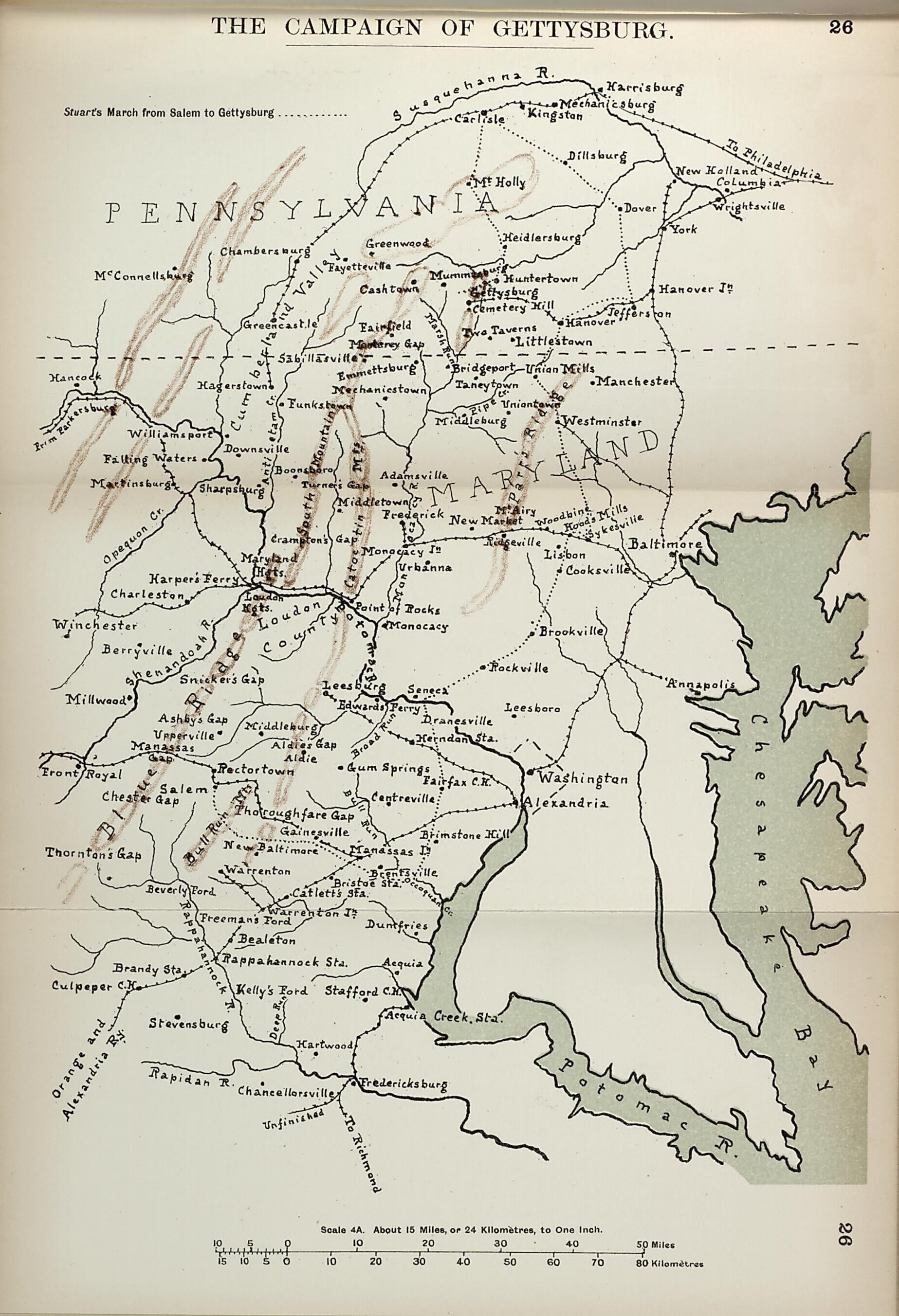 This old map of Campaign of Gettysburg from the American Civil War--maps. from 1910 was created by John Formby in 1910