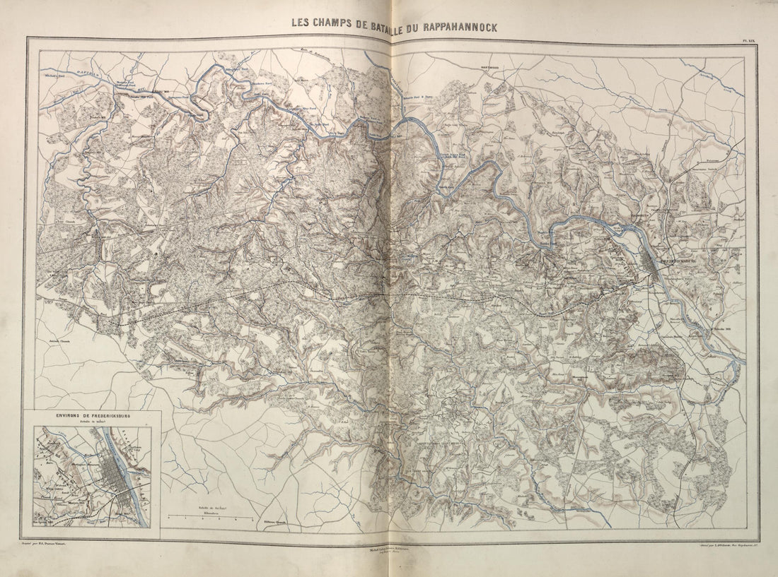 This old map of Les Champs De Bataille Du Rappahannock from Histoire De La Guerre Civile En Amérique, Par M. Le Comte De Paris--cartes Et Planches from 1890 was created by Louis-Philippe-Albert D&