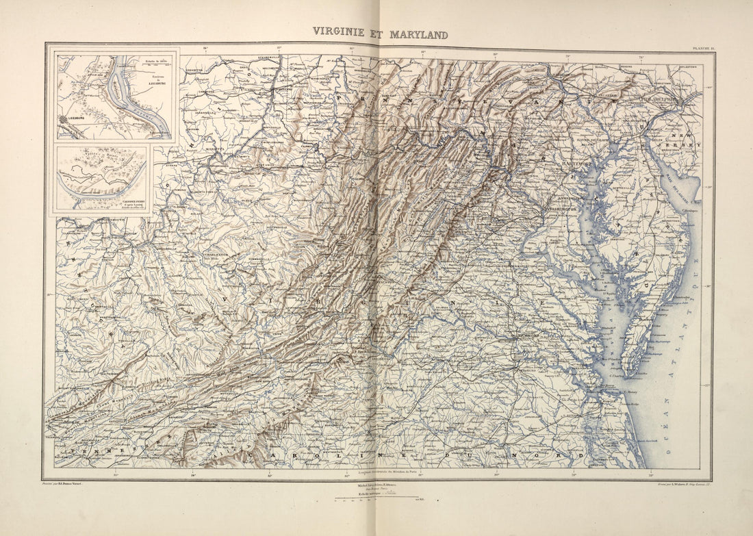 This old map of Virginie Et Maryland from Histoire De La Guerre Civile En Amérique, Par M. Le Comte De Paris--cartes Et Planches from 1890 was created by Louis-Philippe-Albert D&