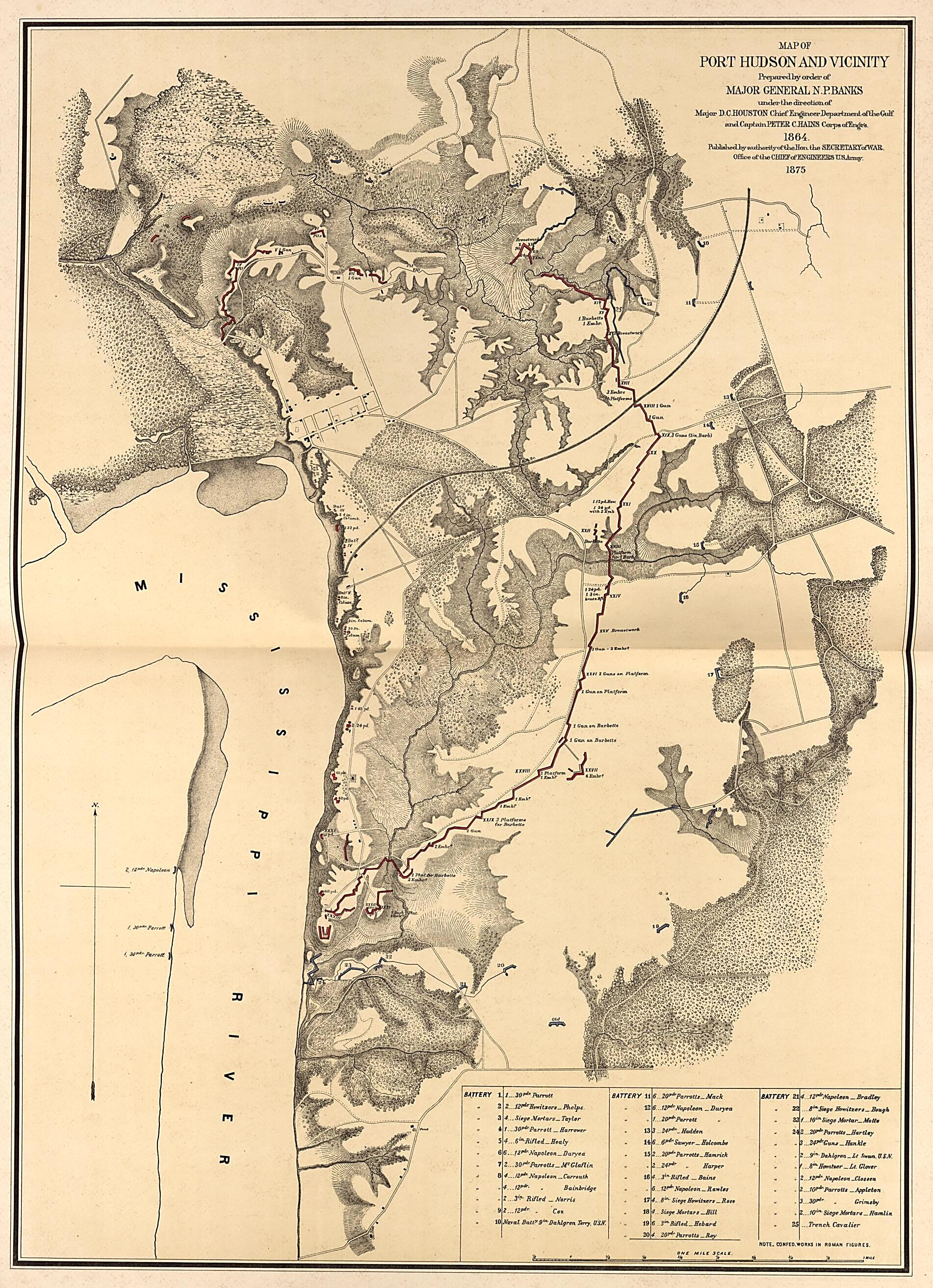 This old map of Map of Port Hudson and Vicinity, 1864 from Military Maps. from 1879 was created by United States. Army. Corps of Engineers in 1879
