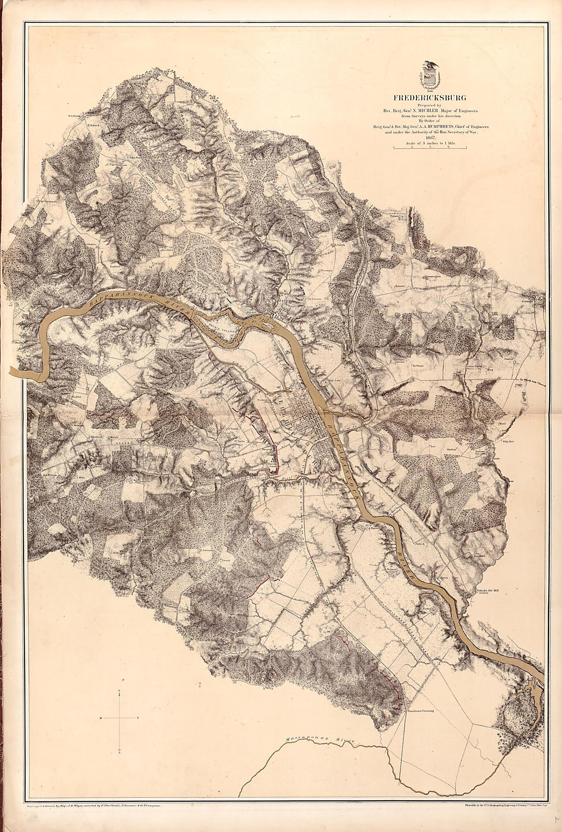 This old map of Map of the Region Between Gettysburg, PA and Appomattox Court House, VA from Military Maps Illustrating the Operations of the Armies of the Potomac & James, May 4th 1864 to April 9th 1865. from 1869 was created by United States. Army. Co