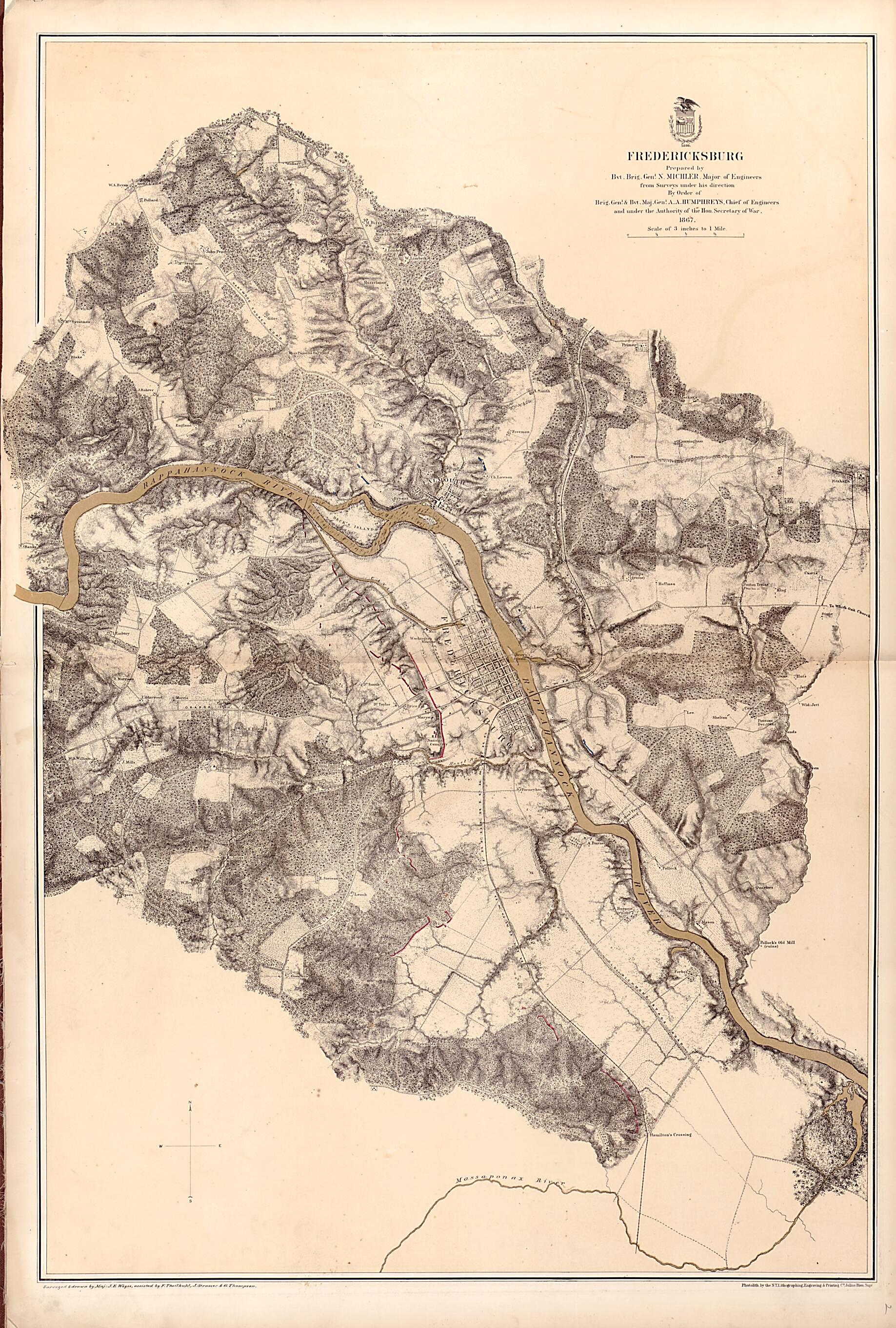 This old map of Map of the Region Between Gettysburg, PA and Appomattox Court House, VA from Military Maps Illustrating the Operations of the Armies of the Potomac & James, May 4th 1864 to April 9th 1865. from 1869 was created by United States. Army. Co