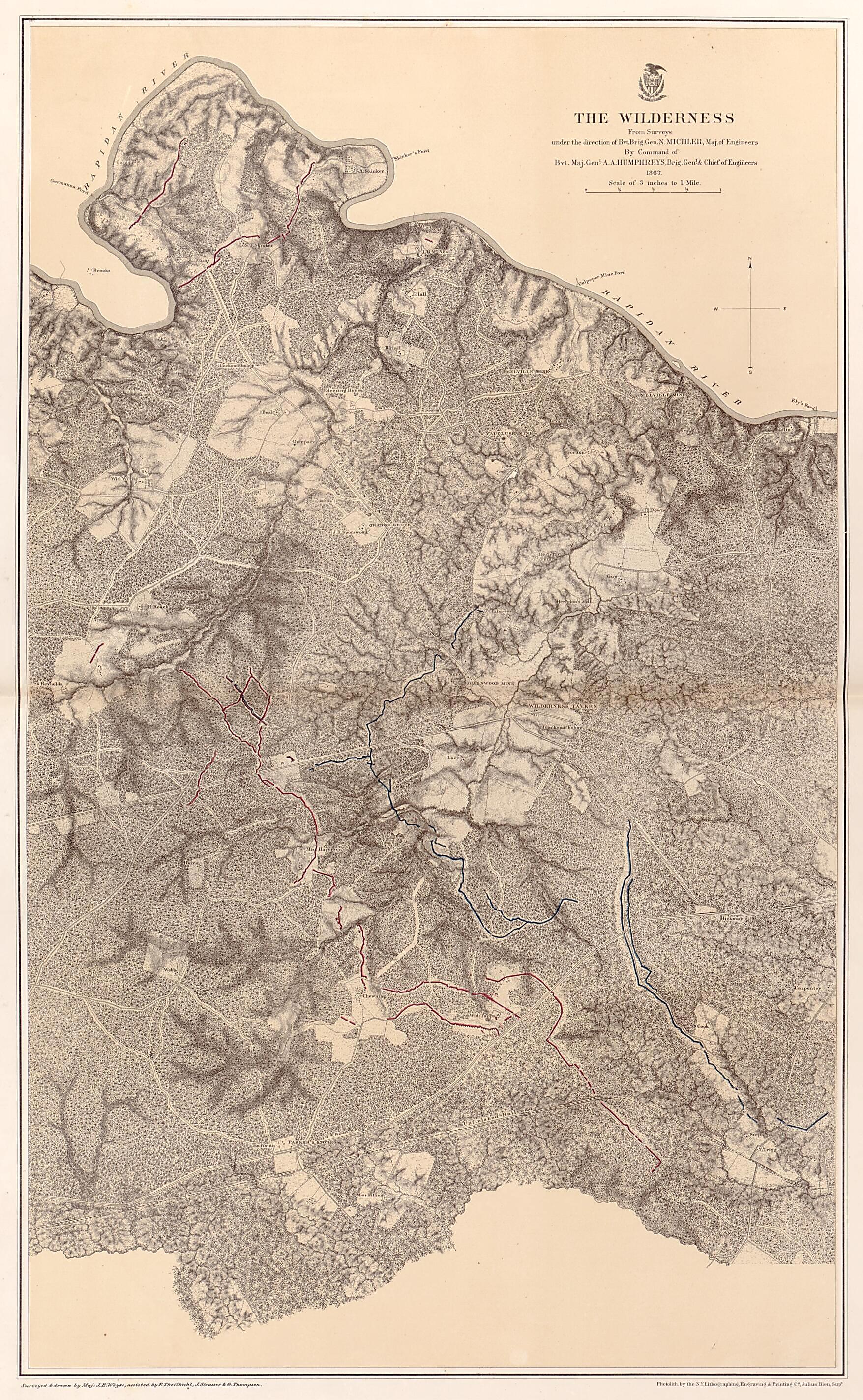 This old map of The Wilderness, 1867 from Military Maps Illustrating the Operations of the Armies of the Potomac & James, May 4th 1864 to April 9th 1865. from 1869 was created by United States. Army. Corps of Engineers in 1869
