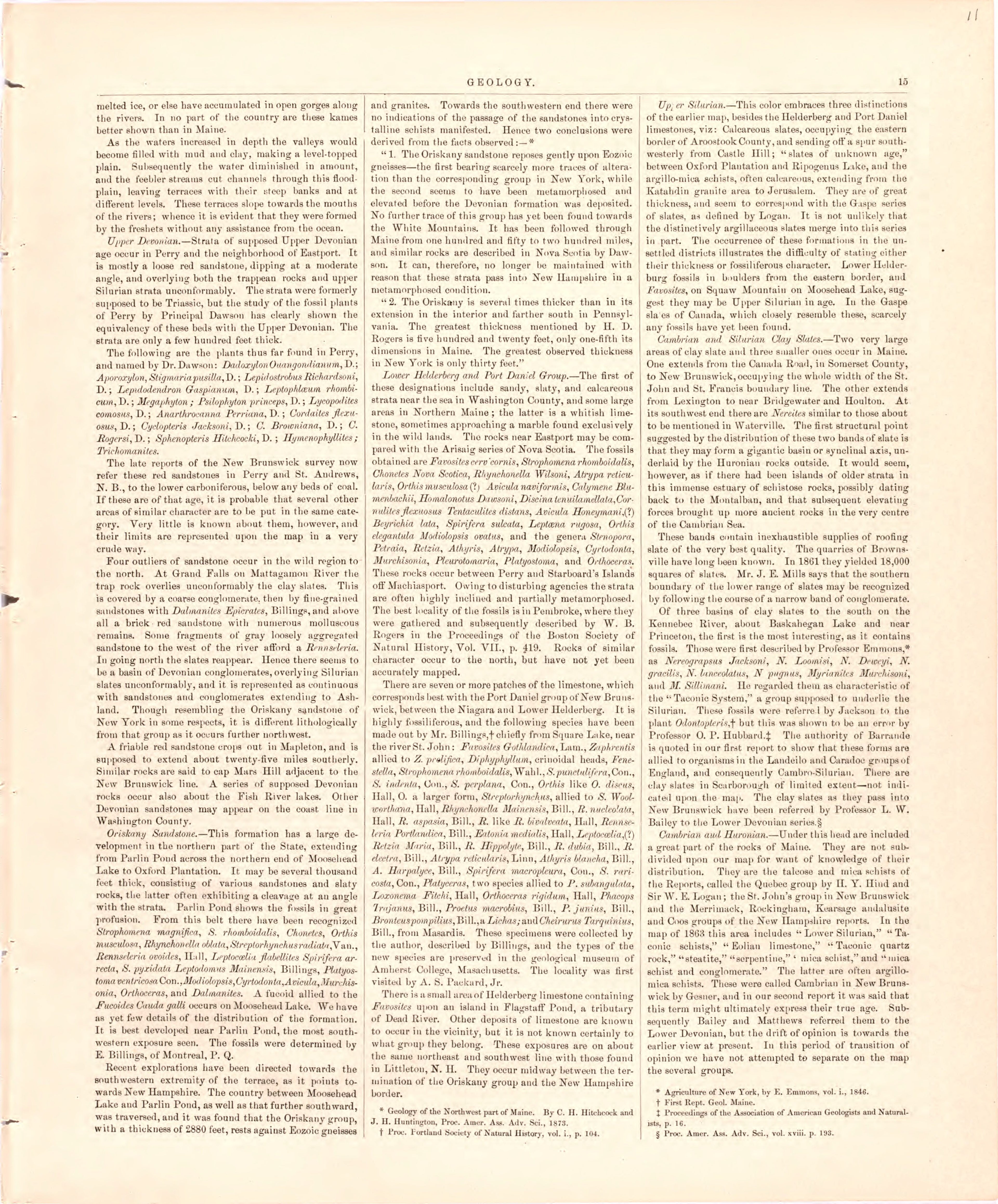 This hand drawn illustration (map) of Geologycontinued from Colby&