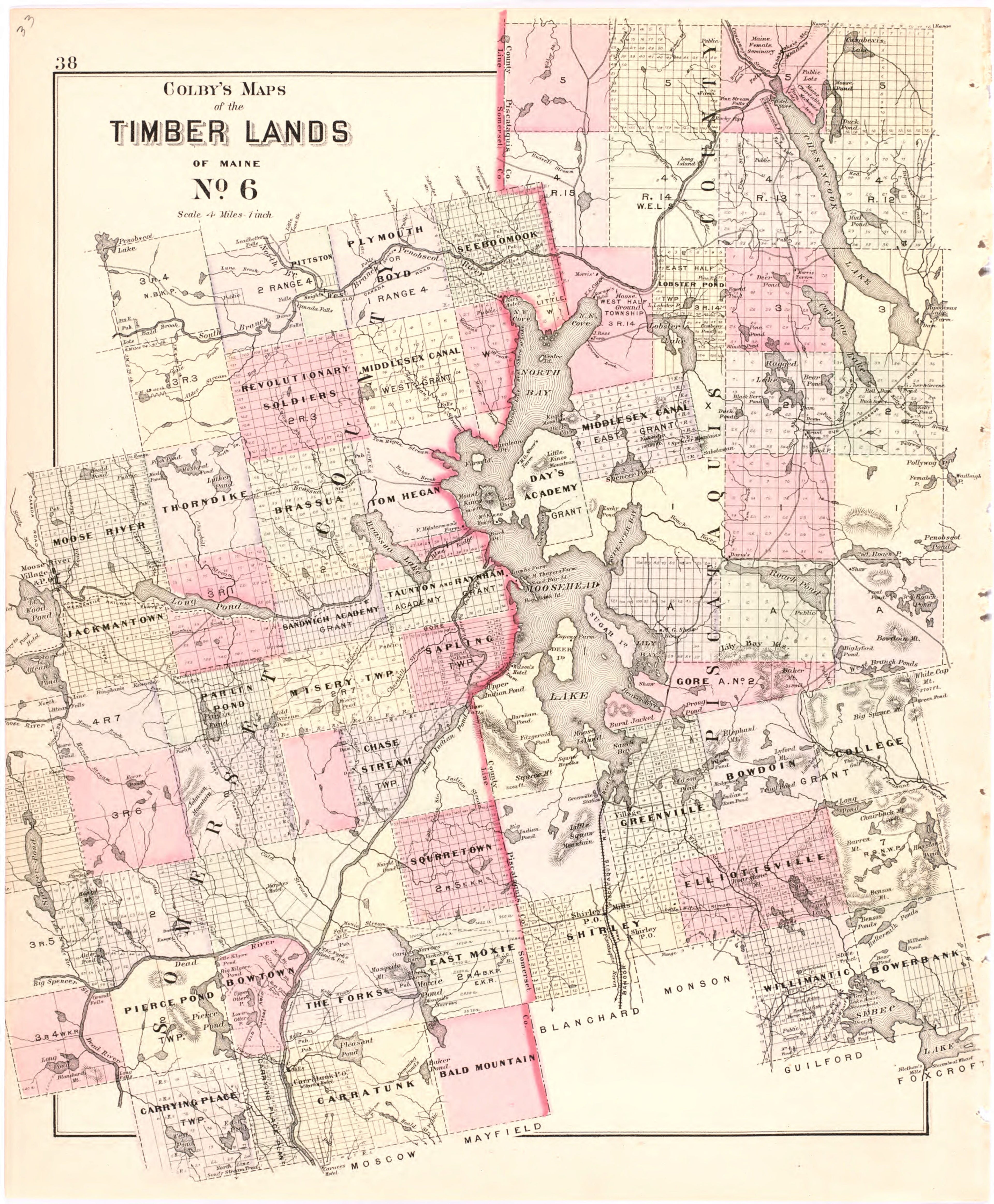 This hand drawn illustration (map) of Colby&