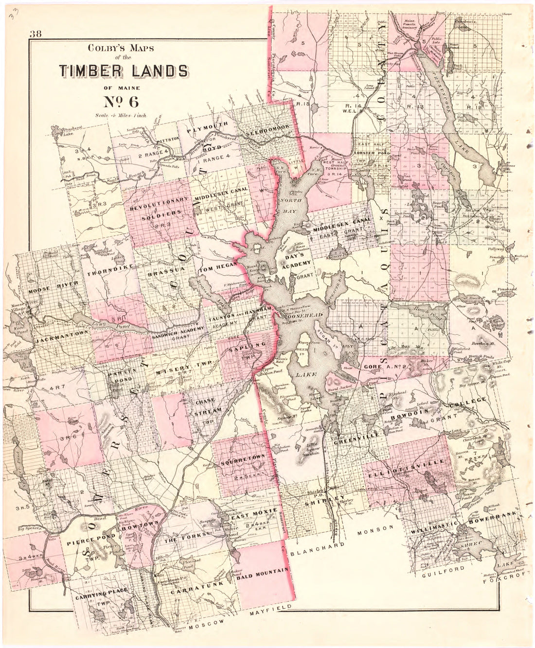 This hand drawn illustration (map) of Colby&
