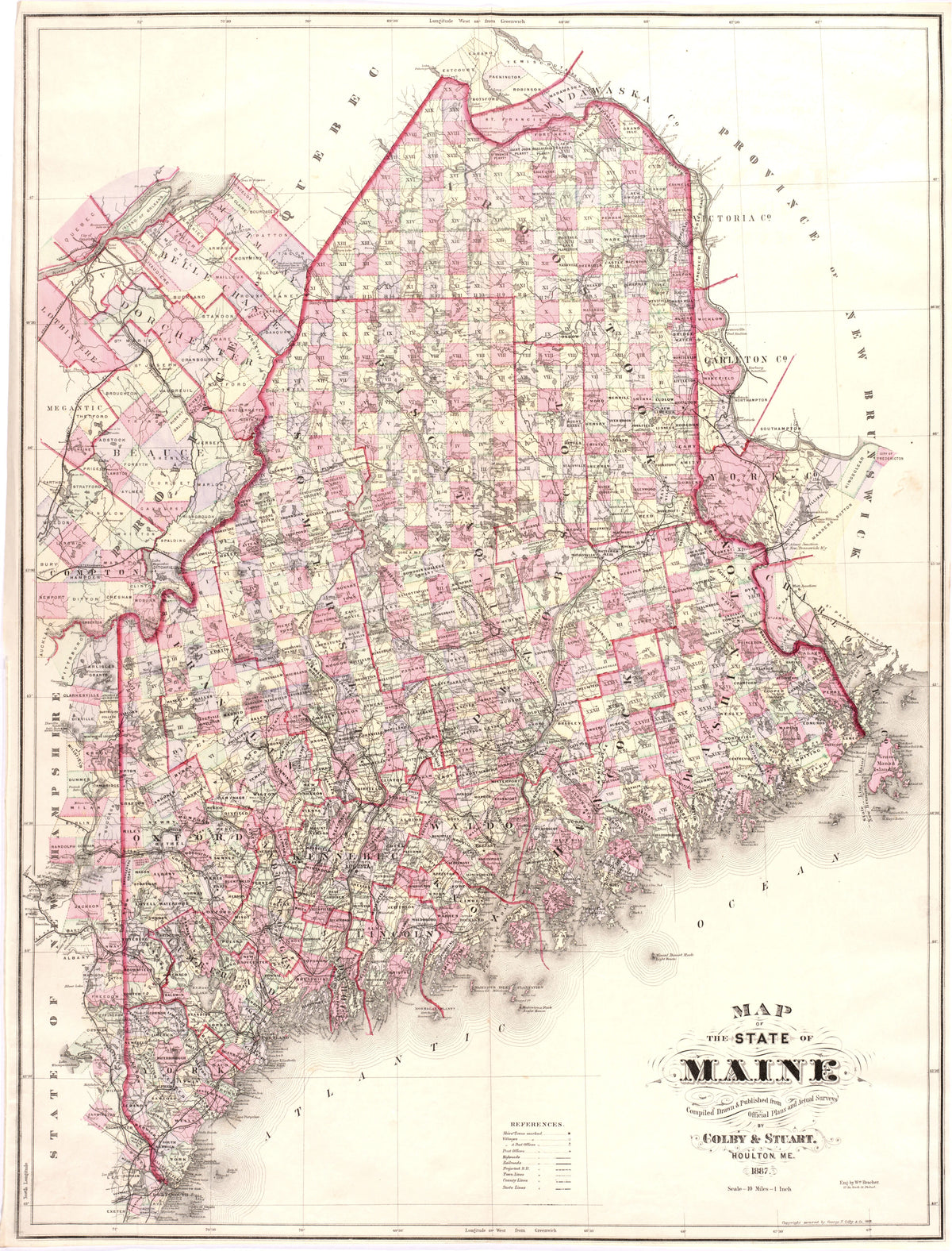 Map of the State of Maine from Colby&