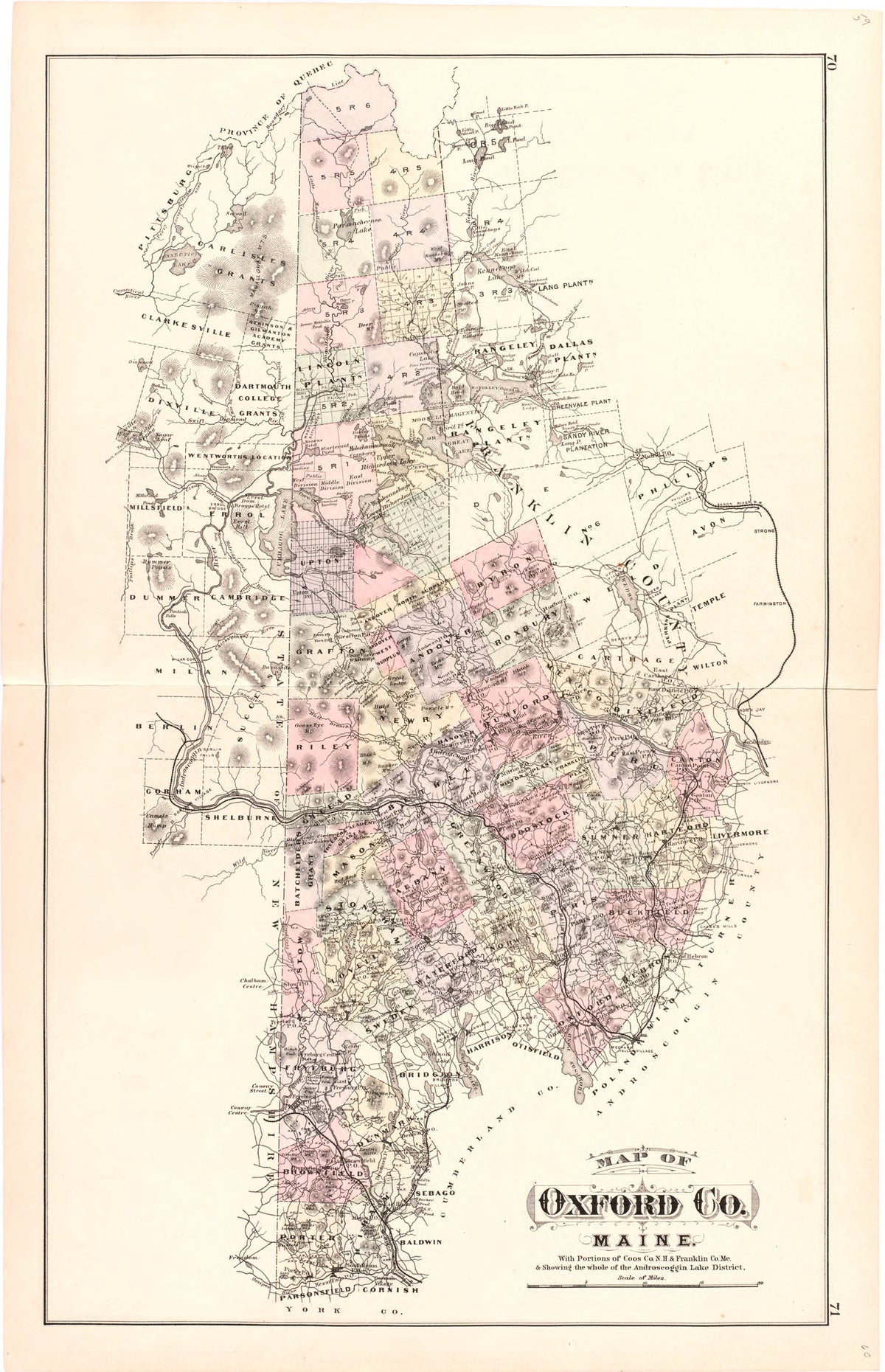 Map of Oxford Co. Maine from Colby&