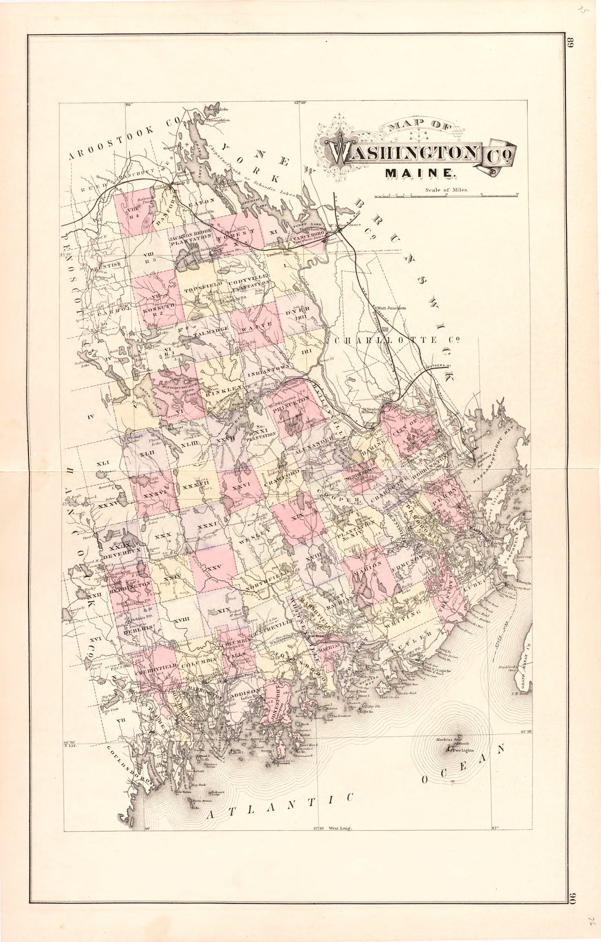 Map of Washington Co. Maine from Colby&