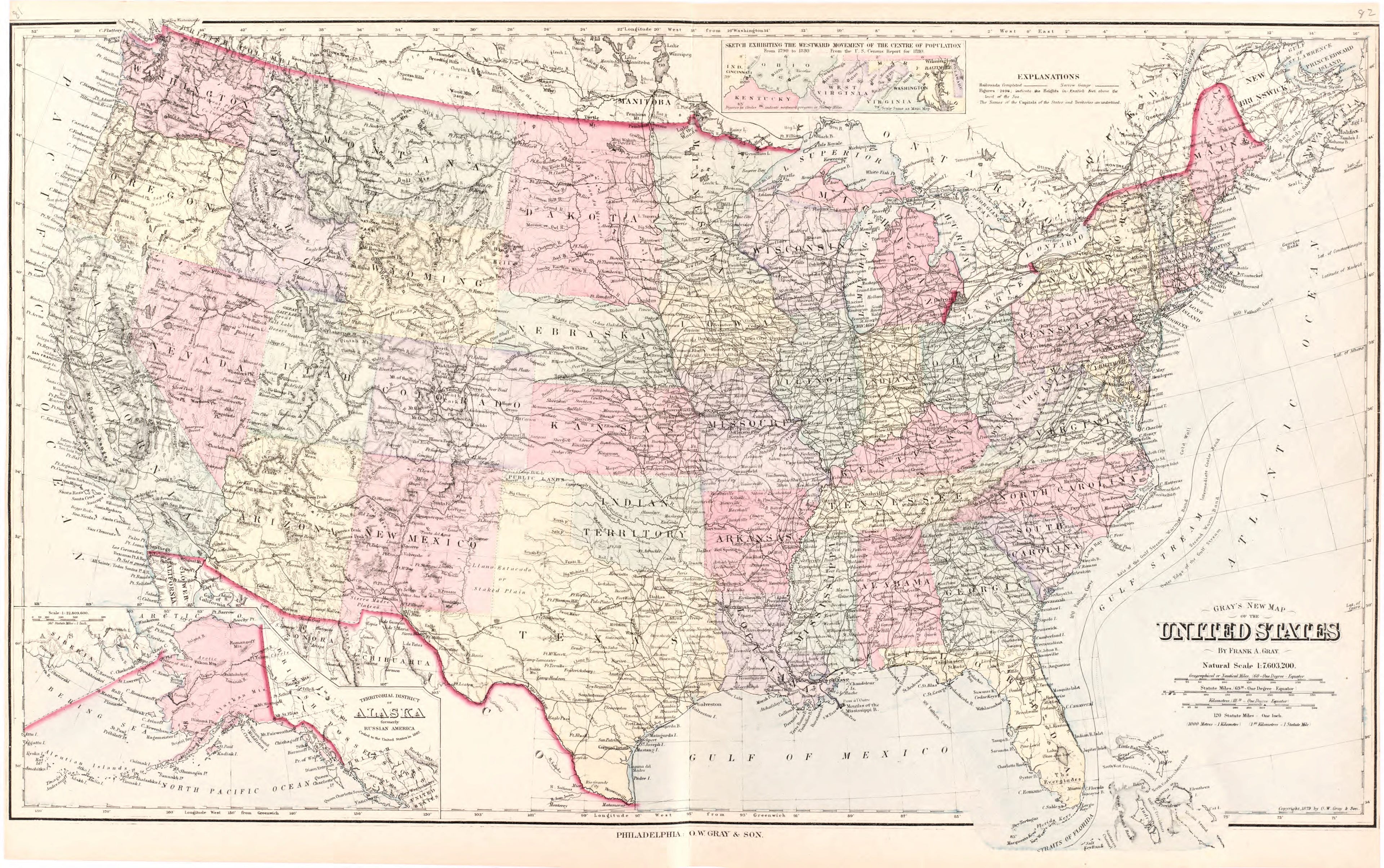 This hand drawn illustration (map) of Gray&