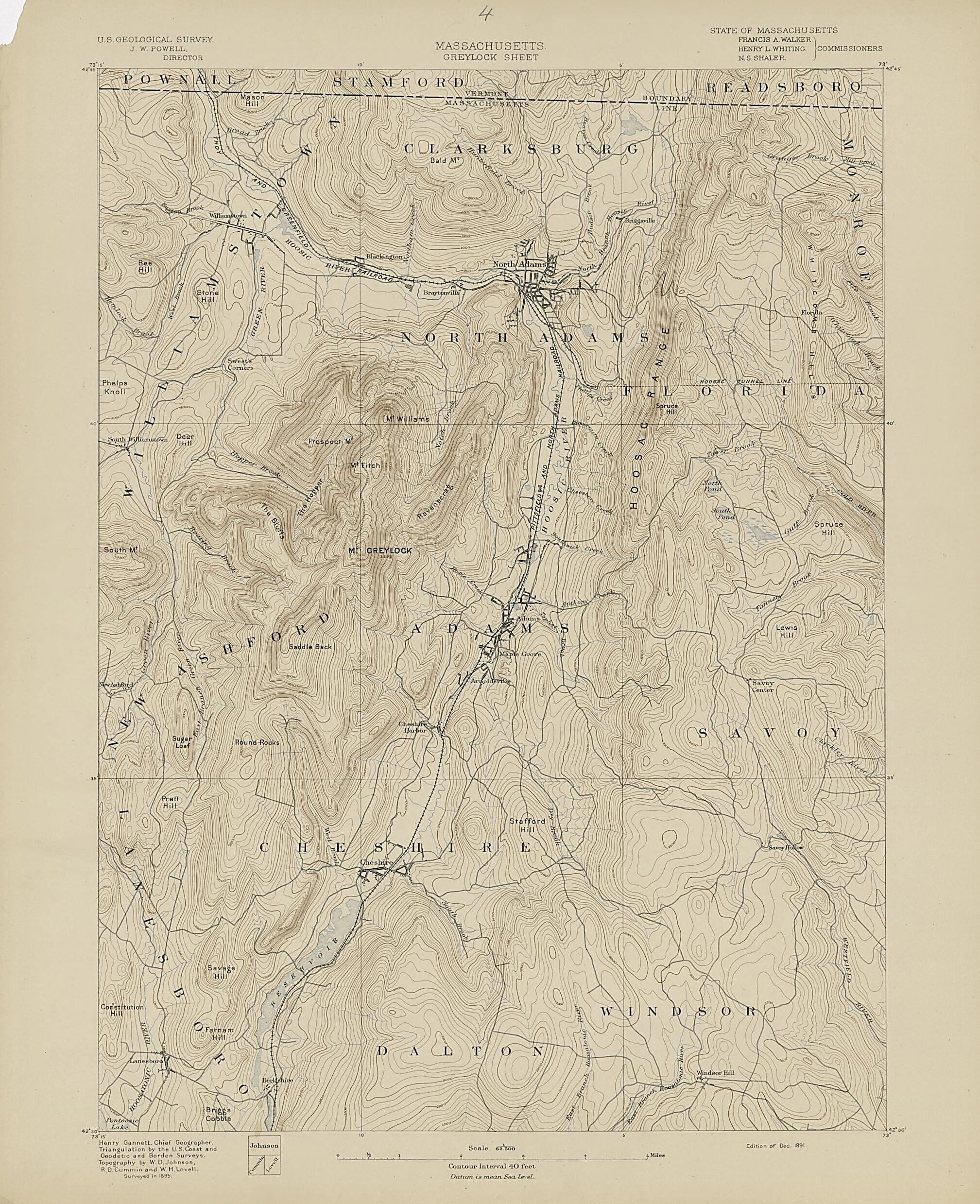 This old map of Massachusetts, Greylock Sheet from Atlas of Massachusetts, 1884-from 1890 from 1890 was created by Massachusetts. Topographical Survey Commission in 1890