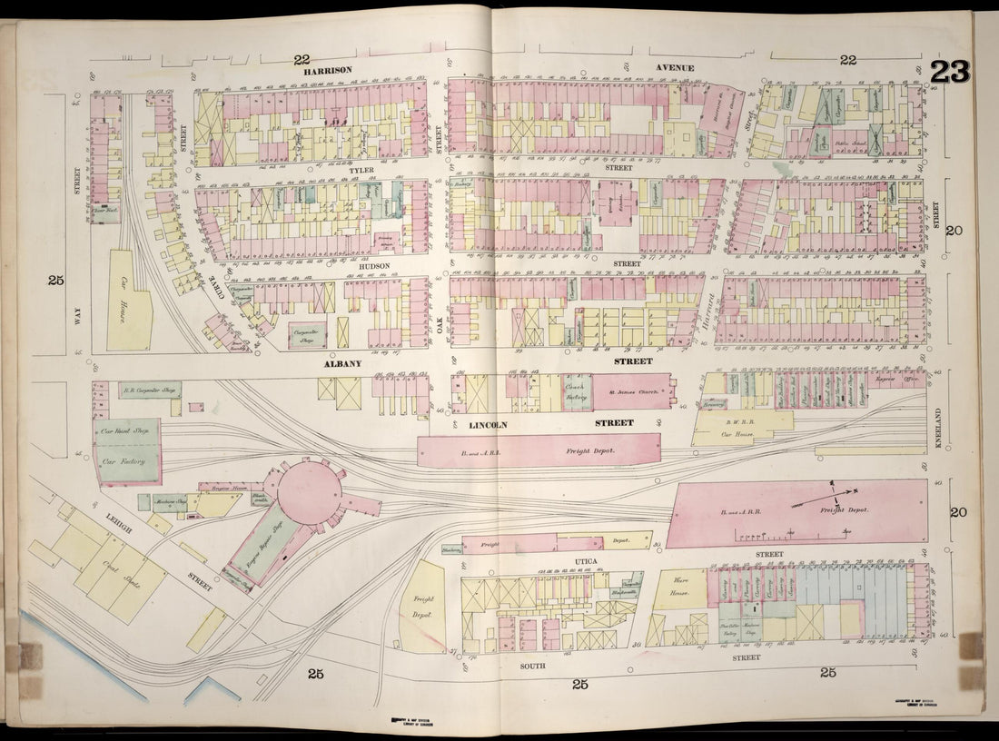 This old map of Image 24 of Boston from Insurance Map of Boston. Volume 1 from 1867 was created by D. A. (Daniel Alfred) Sanborn in 1867