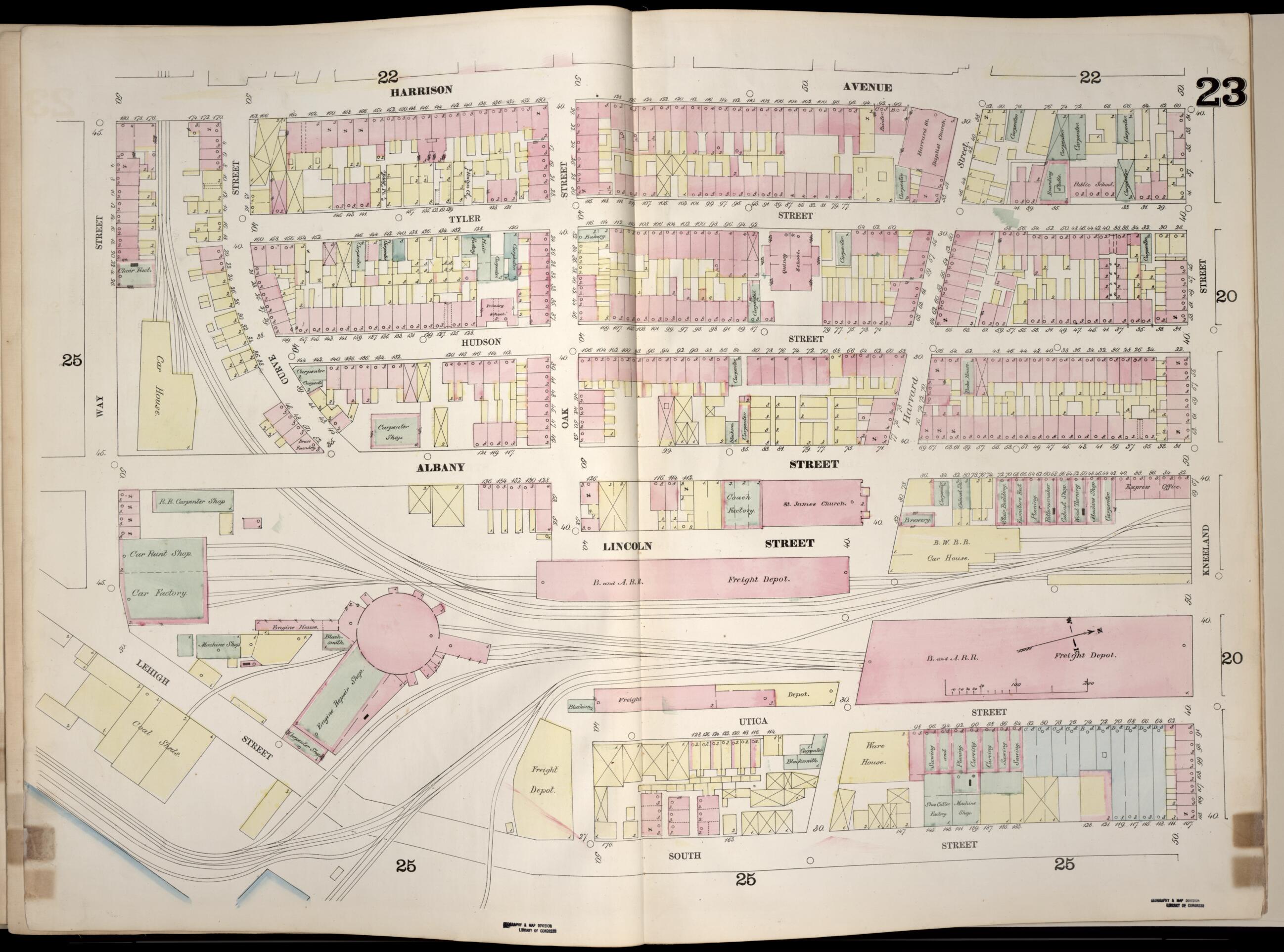 This old map of Image 24 of Boston from Insurance Map of Boston. Volume 1 from 1867 was created by D. A. (Daniel Alfred) Sanborn in 1867