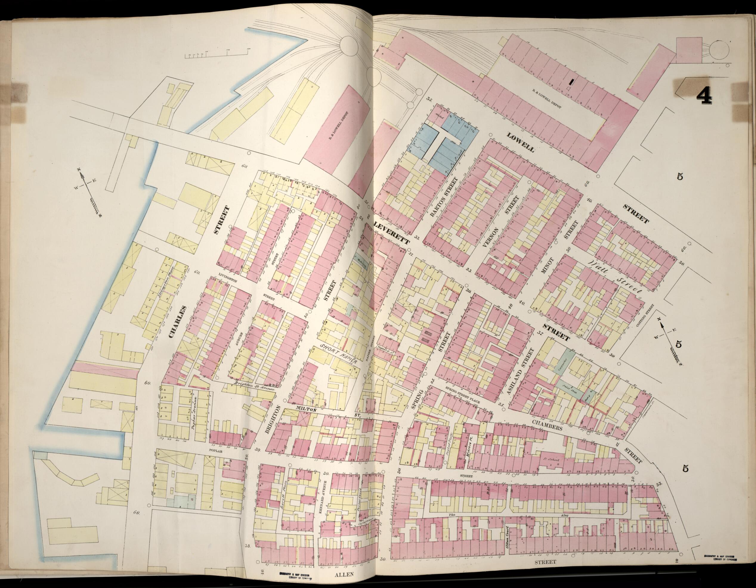 This old map of Image 5 of Boston from Insurance Map of Boston. Volume 1 from 1867 was created by D. A. (Daniel Alfred) Sanborn in 1867