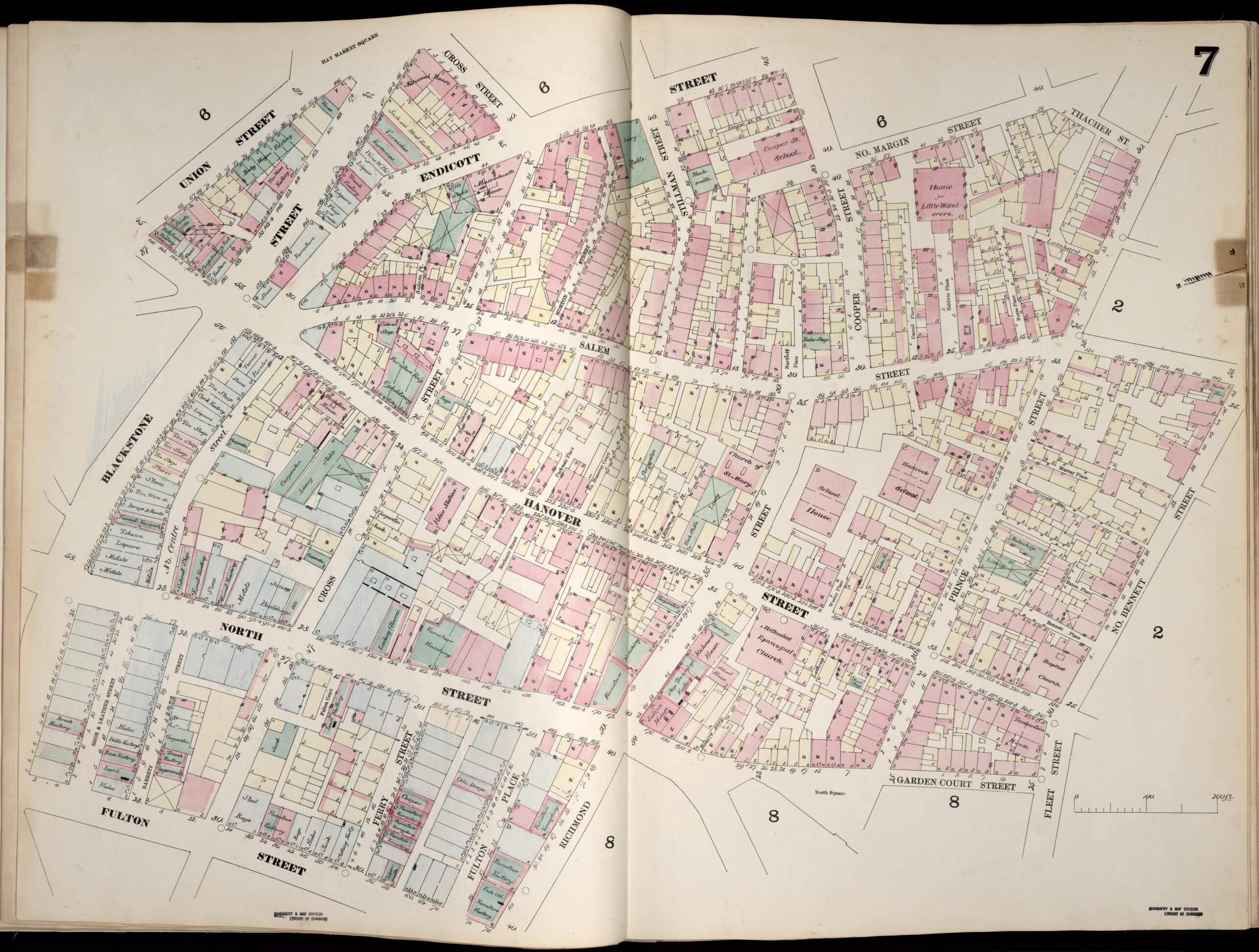 This old map of Image 8 of Boston from Insurance Map of Boston. Volume 1 from 1867 was created by D. A. (Daniel Alfred) Sanborn in 1867