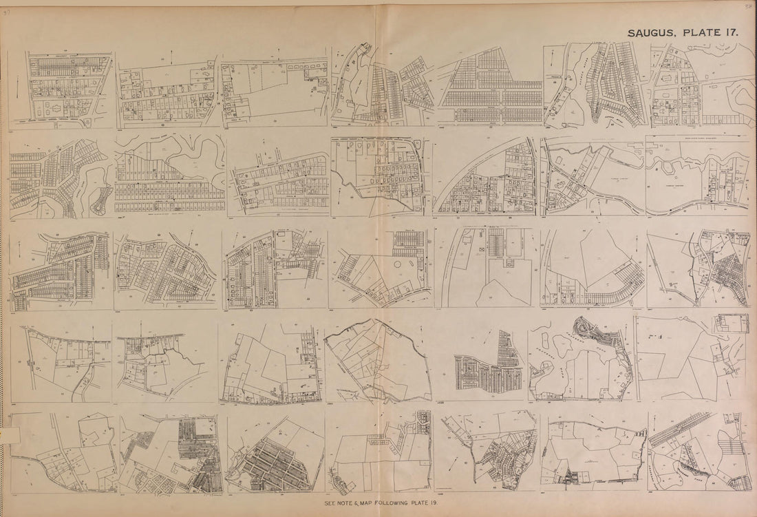 This old map of Saugus, Plate 17 from Atlas of the City of Lynn and the Towns of Swampscott, Saugus and Nahant, Massachusetts from 1924 was created by Harold H. (Harold Hazen) Richards in 1924